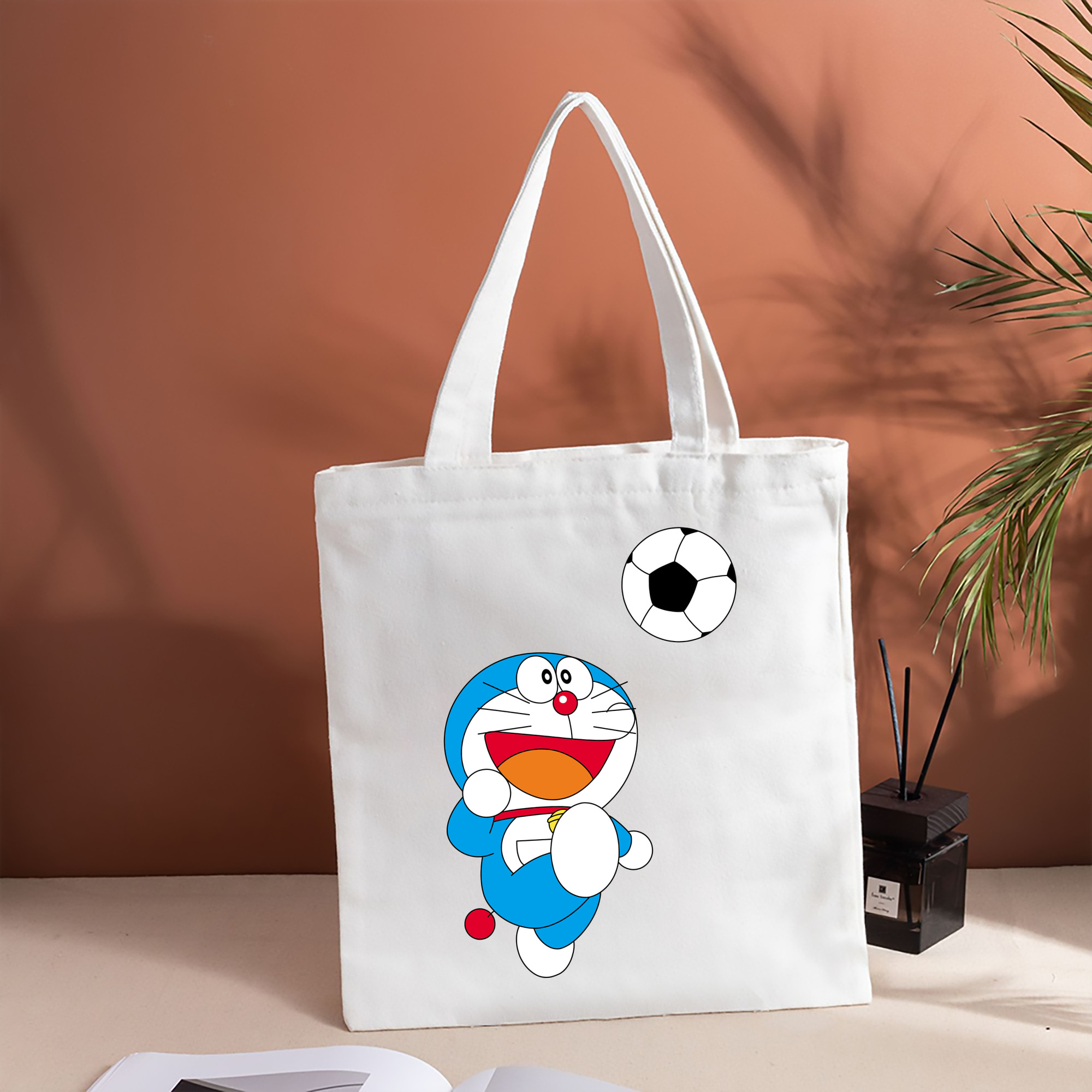 ドラえもん Doraemon 縦型キャンバス生地手提げバッグ　トートバッグ