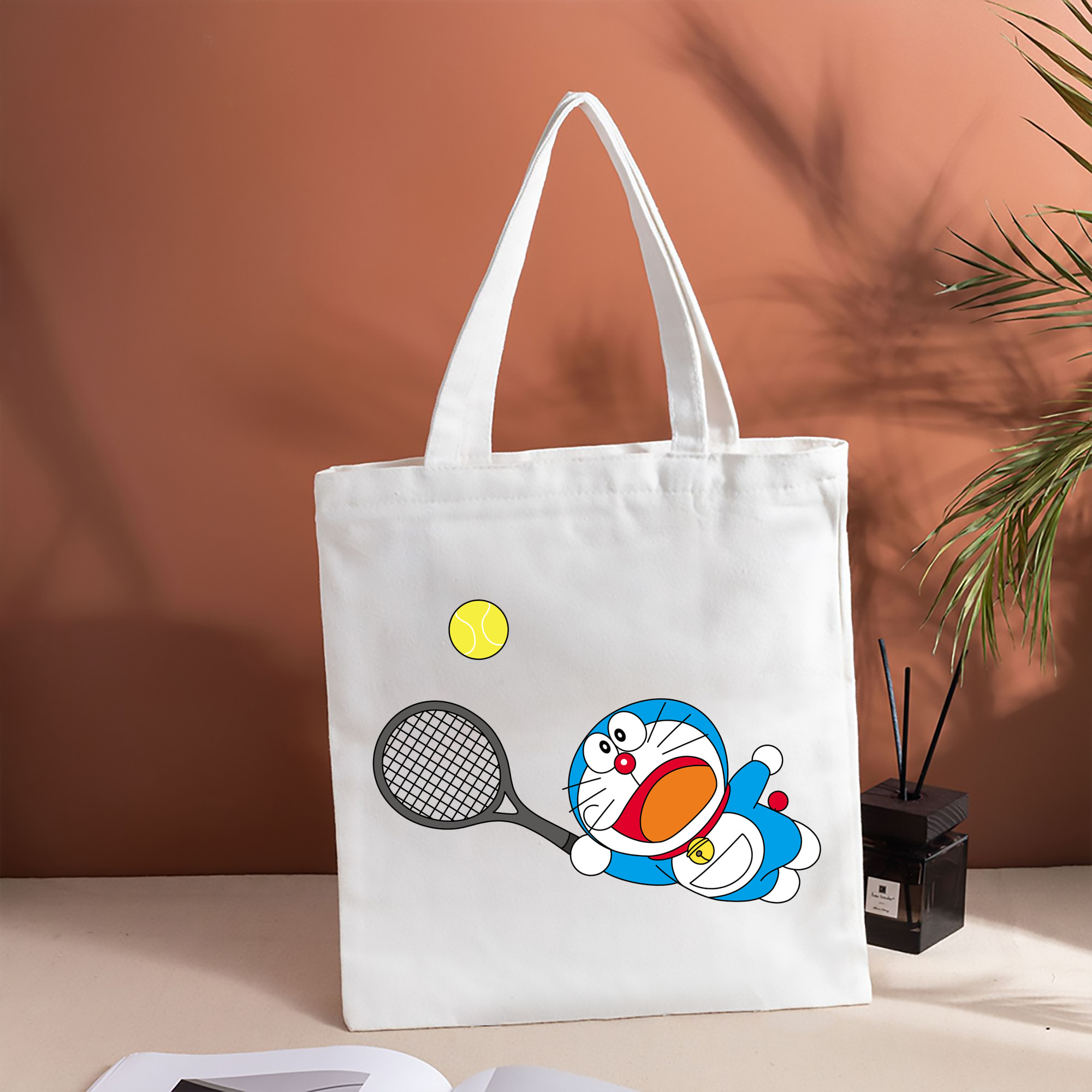 ドラえもん Doraemon 縦型キャンバス生地手提げバッグ　トートバッグ