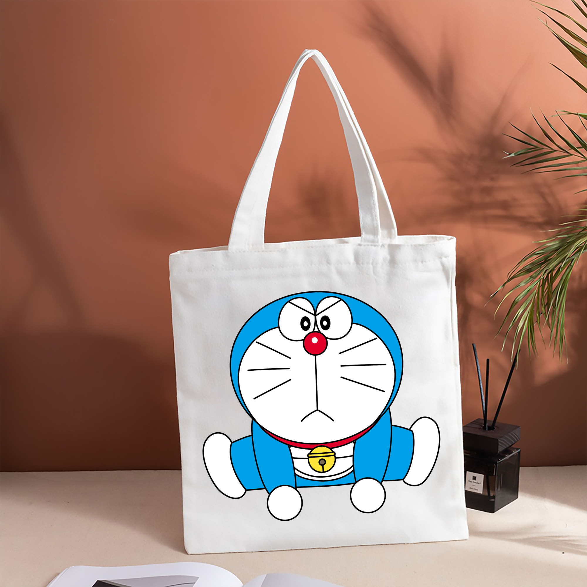 ドラえもん Doraemon 縦型キャンバス生地手提げバッグ　トートバッグ
