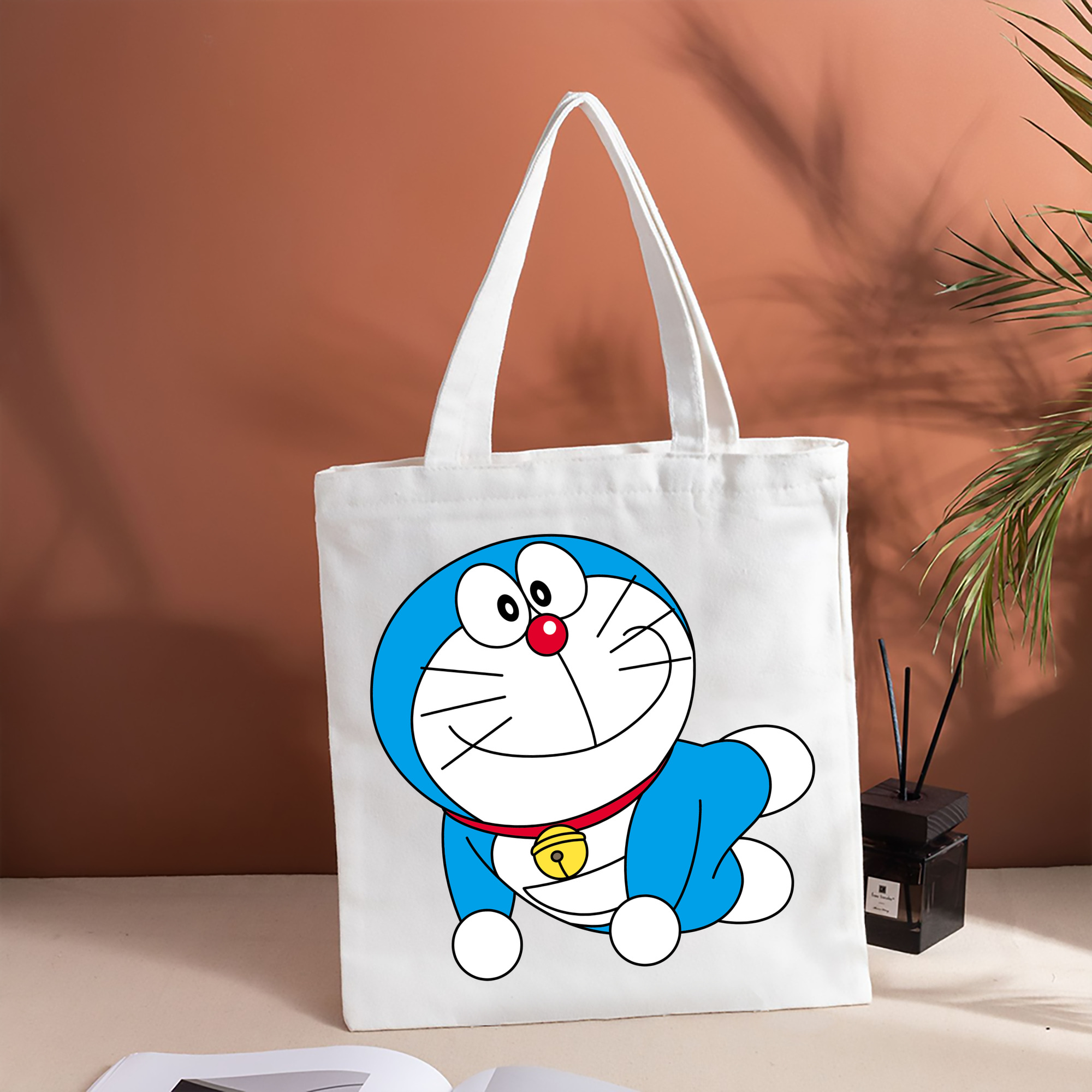 ドラえもん Doraemon 縦型キャンバス生地手提げバッグ　トートバッグ