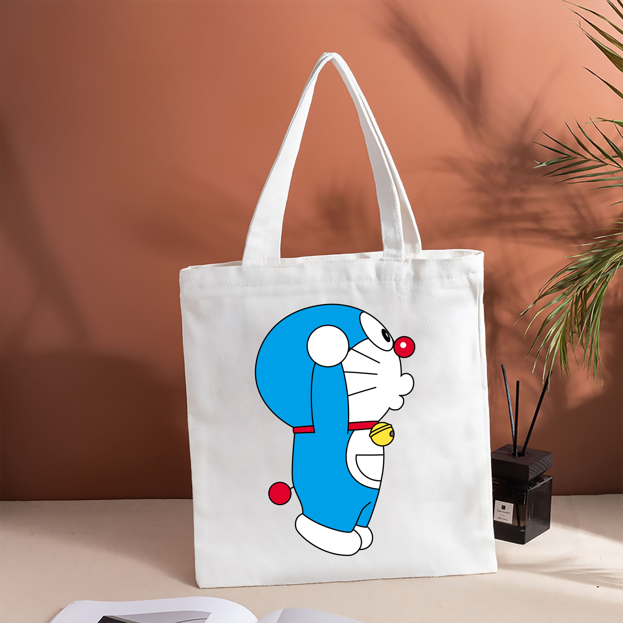 ドラえもん Doraemon 縦型キャンバス生地手提げバッグ　トートバッグ