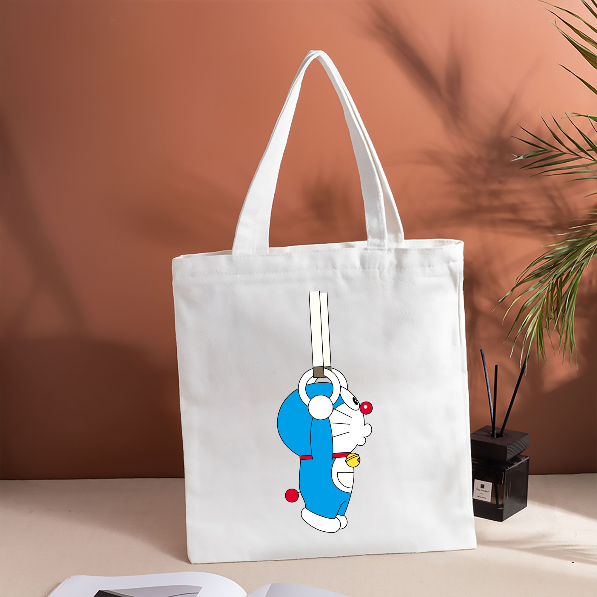 ドラえもん Doraemon 縦型キャンバス生地手提げバッグ　トートバッグ