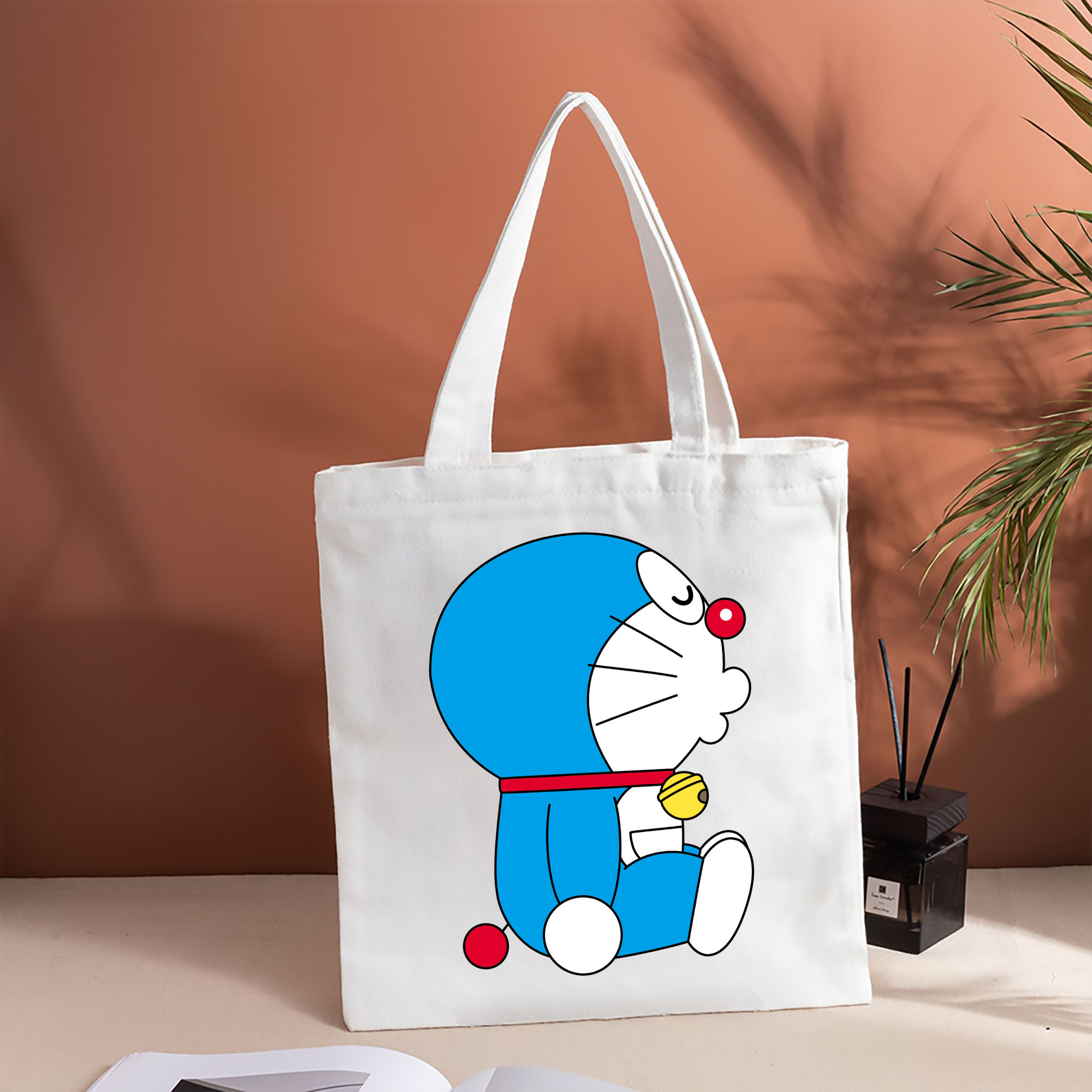 ドラえもん Doraemon 縦型キャンバス生地手提げバッグ　トートバッグ