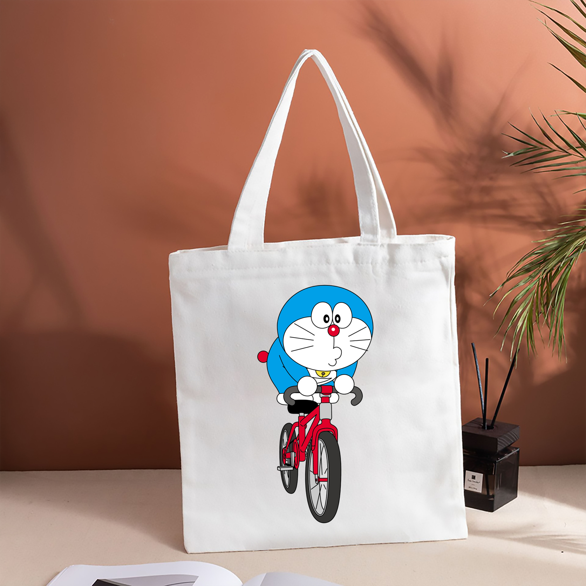ドラえもん Doraemon 縦型キャンバス生地手提げバッグ　トートバッグ