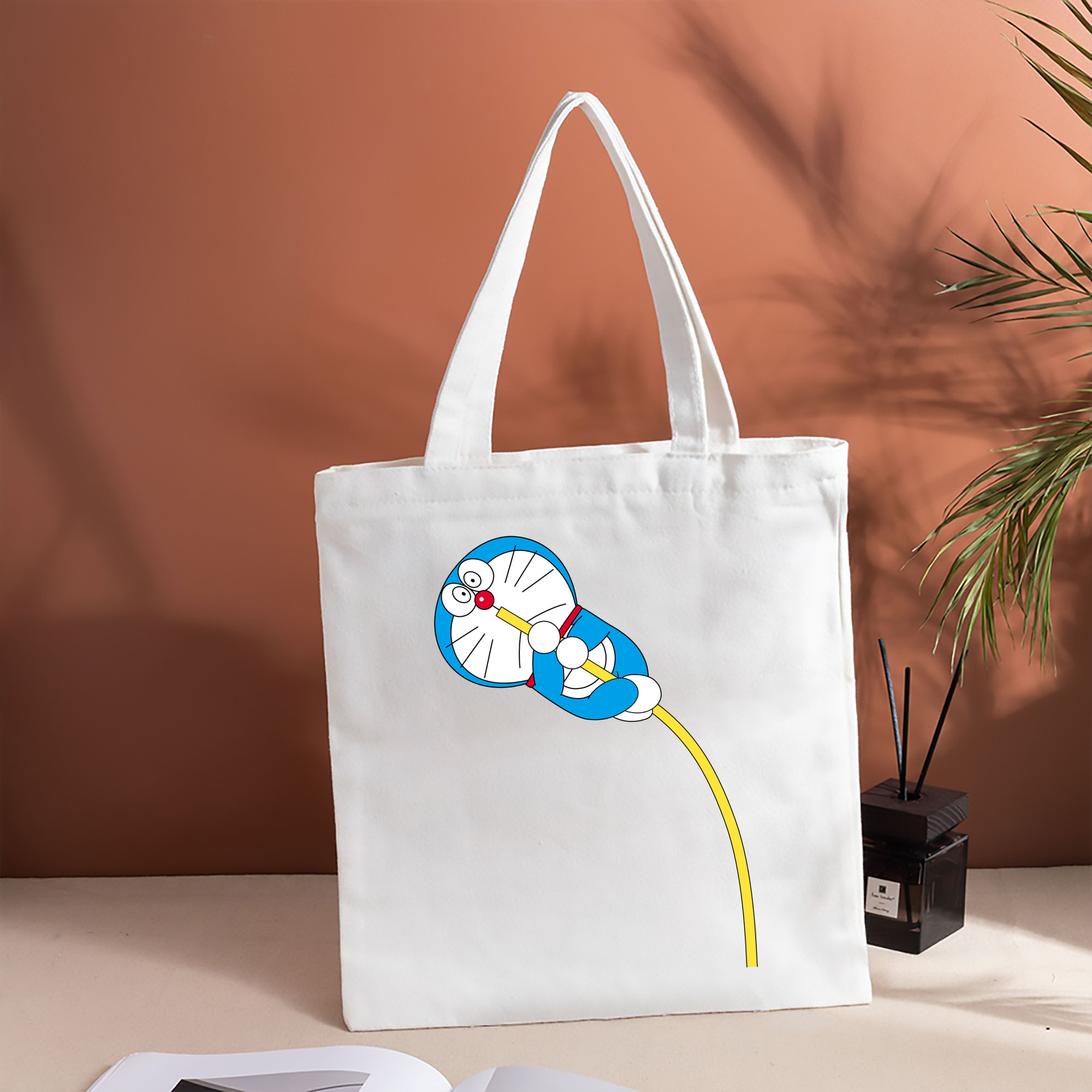 ドラえもん Doraemon 縦型キャンバス生地手提げバッグ　トートバッグ