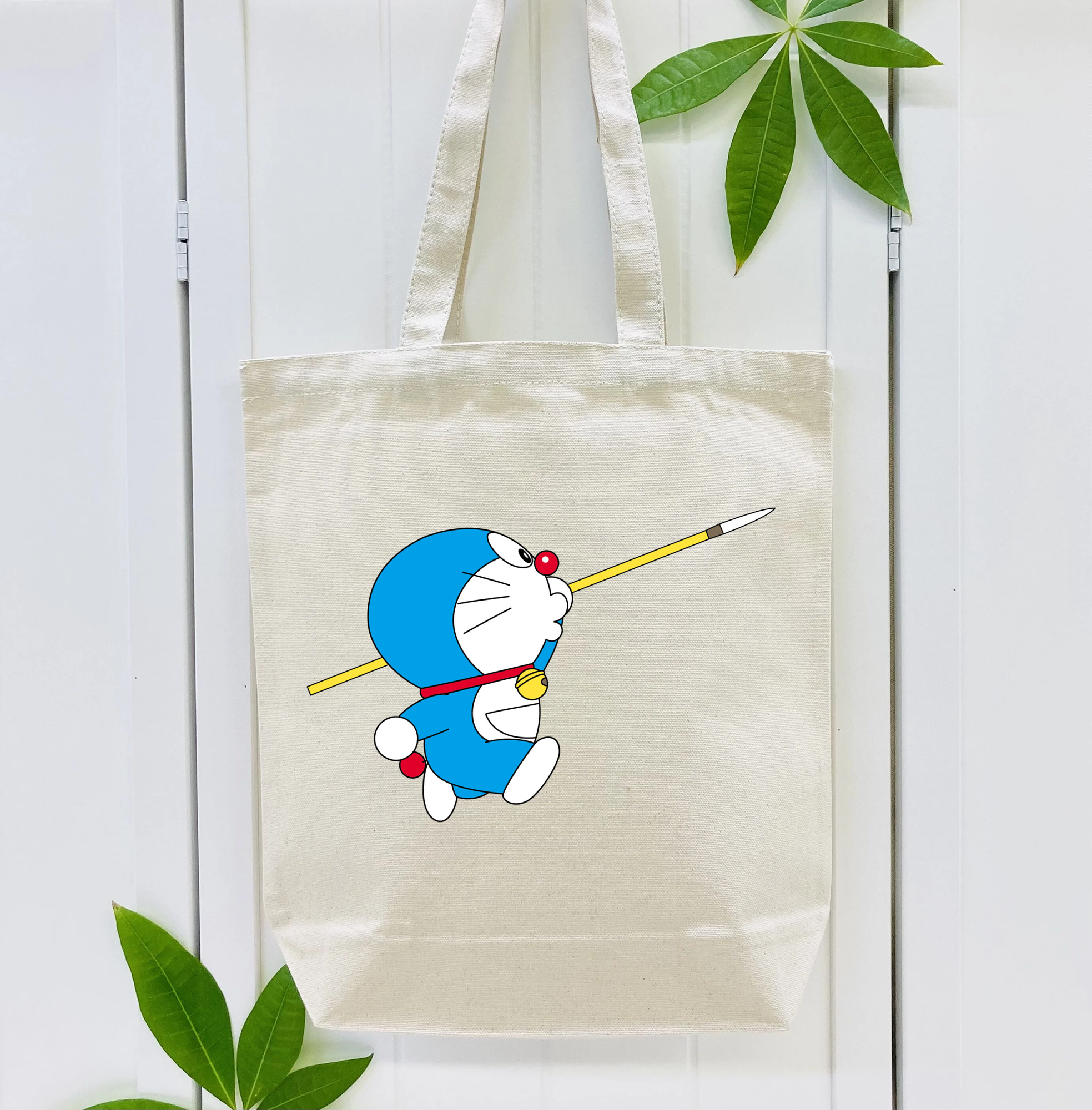 ドラえもん Doraemon 縦型キャンバス生地手提げバッグ　トートバッグ