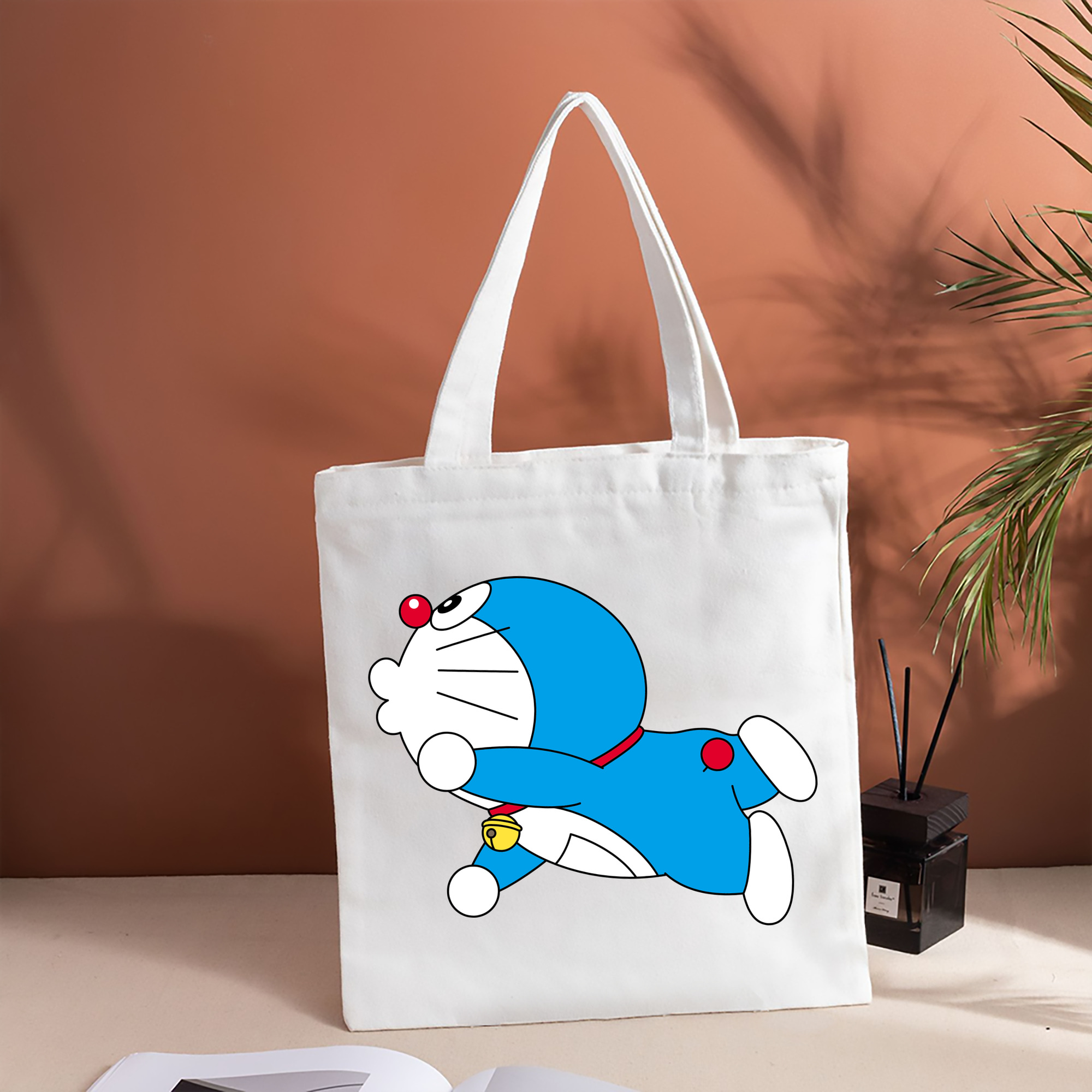 ドラえもん Doraemon 縦型キャンバス生地手提げバッグ　トートバッグ