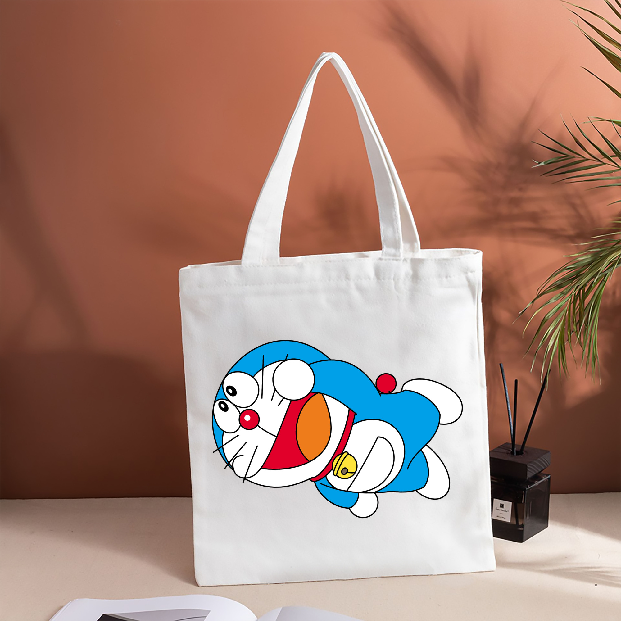 ドラえもん Doraemon 縦型キャンバス生地手提げバッグ　トートバッグ