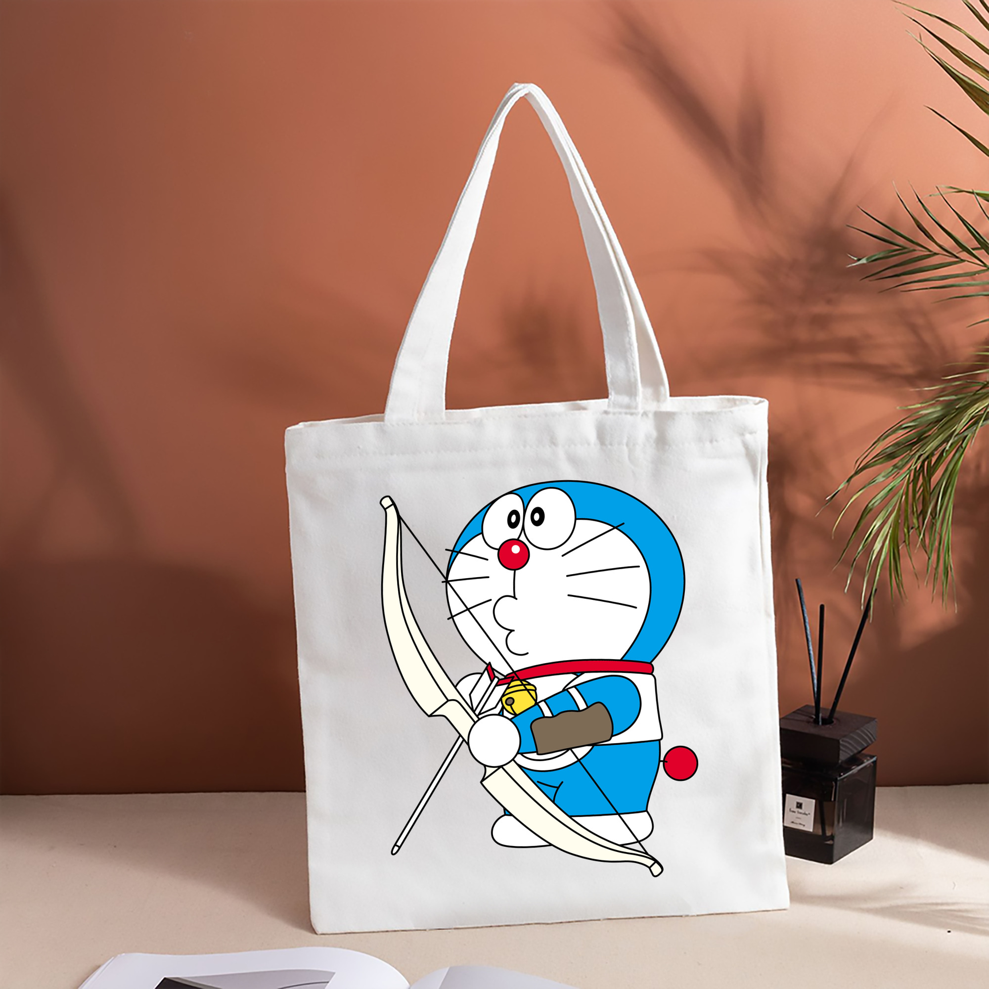 ドラえもん Doraemon 縦型キャンバス生地手提げバッグ　トートバッグ