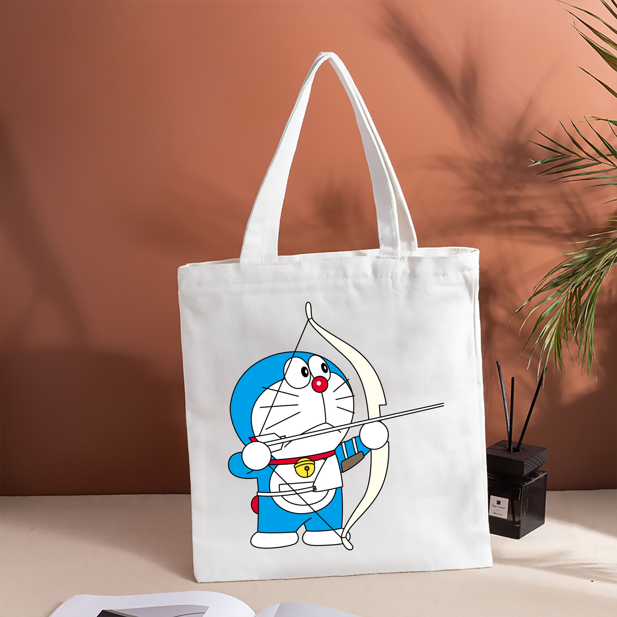 ドラえもん Doraemon 縦型キャンバス生地手提げバッグ　トートバッグ