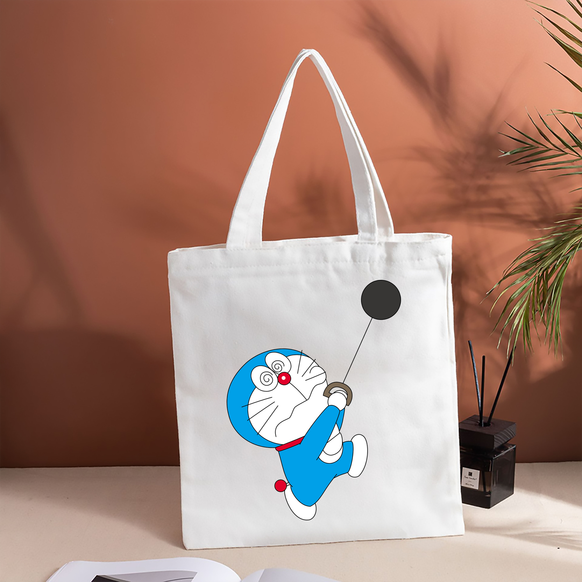 ドラえもん Doraemon 縦型キャンバス生地手提げバッグ　トートバッグ
