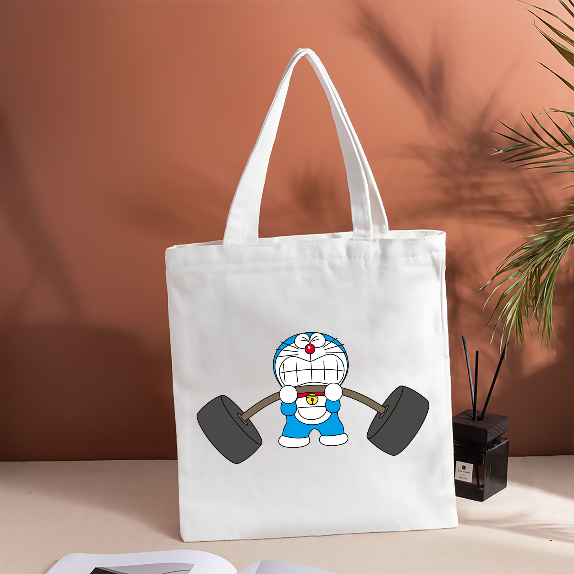 ドラえもん Doraemon 縦型キャンバス生地手提げバッグ　トートバッグ