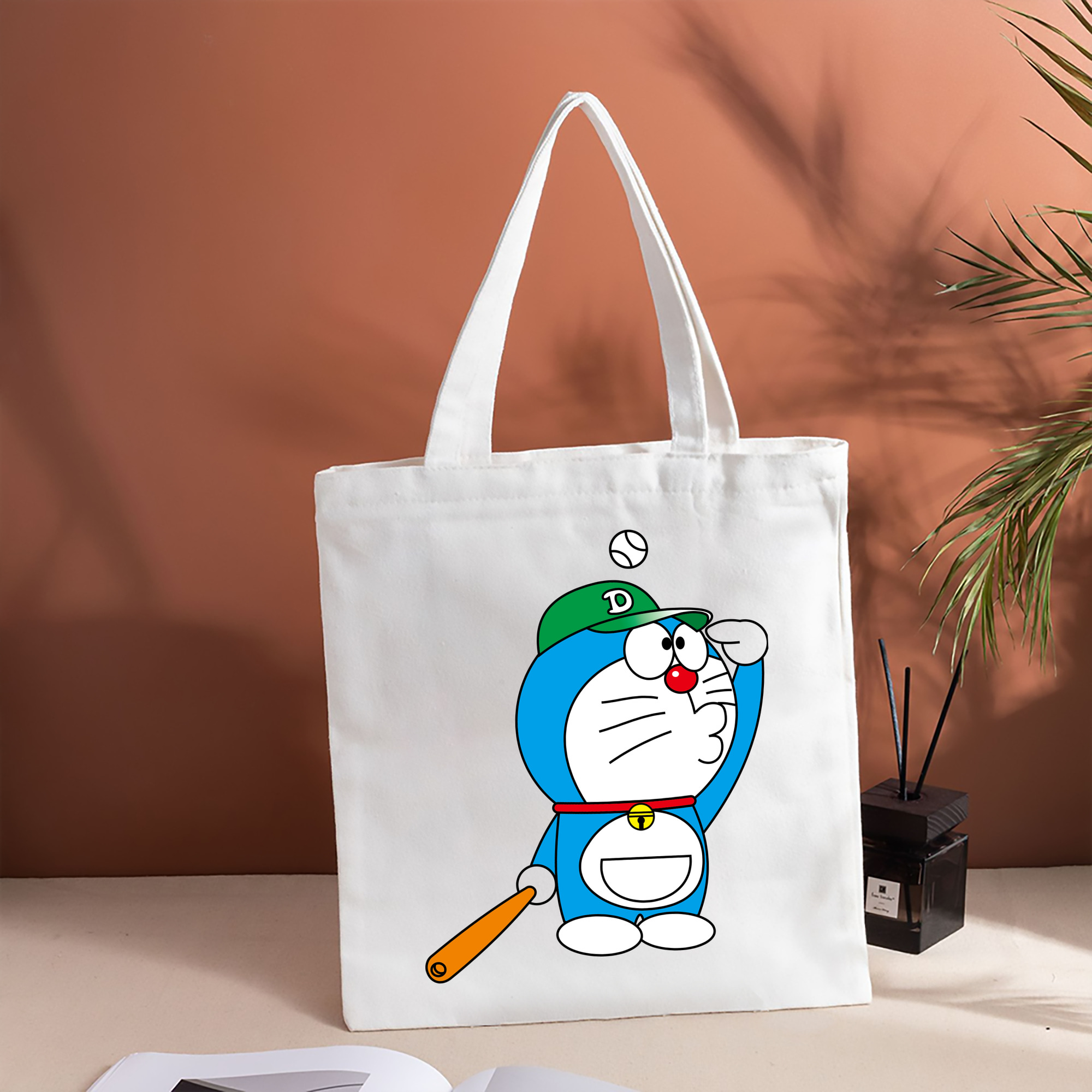 ドラえもん Doraemon 縦型キャンバス生地手提げバッグ　トートバッグ
