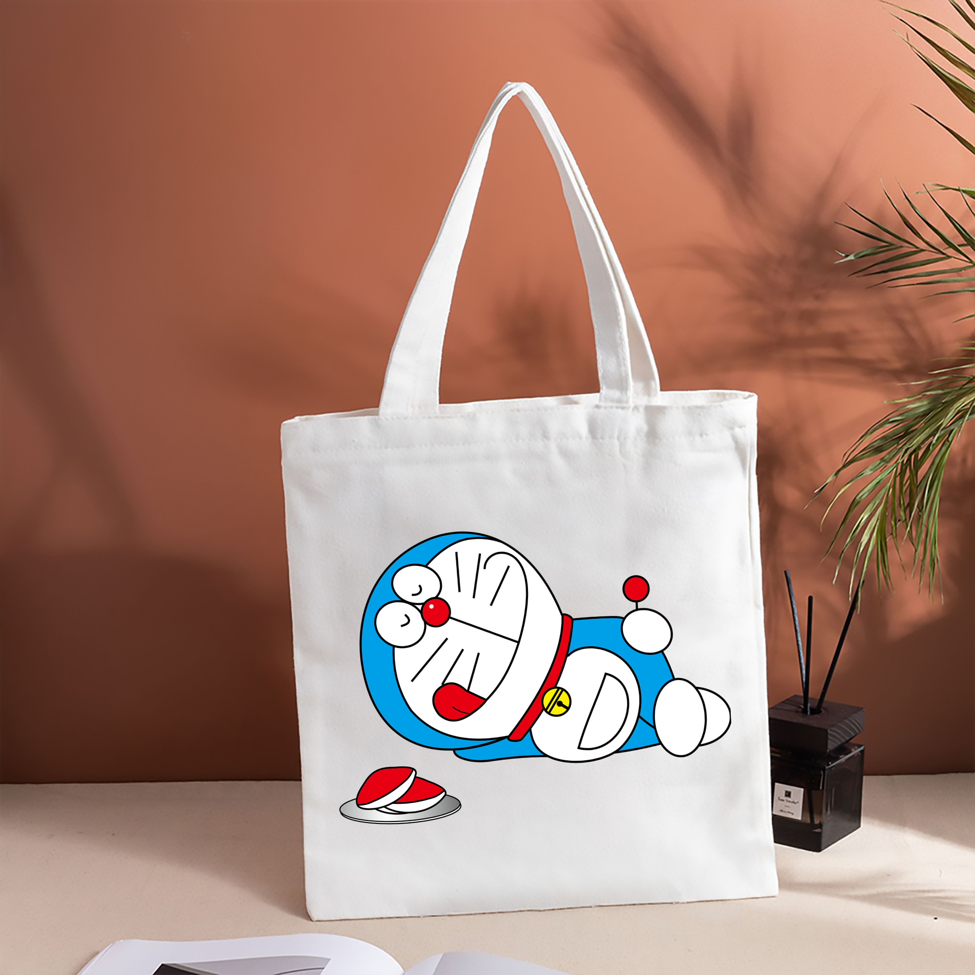 ドラえもん Doraemon 縦型キャンバス生地手提げバッグ　トートバッグ
