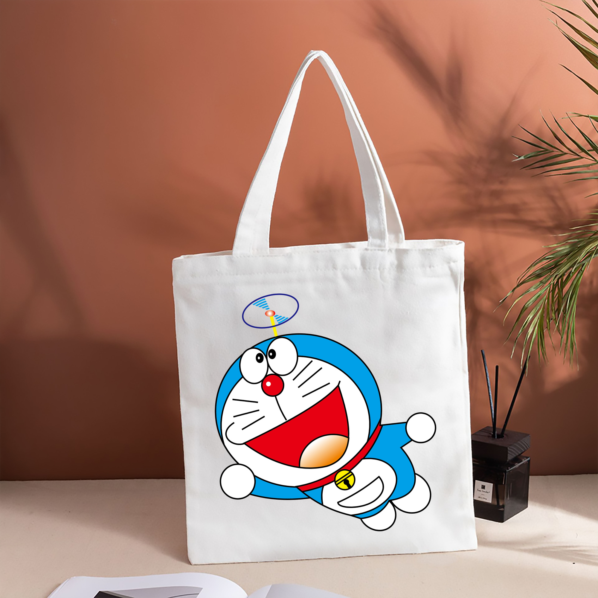 ドラえもん Doraemon 縦型キャンバス生地手提げバッグ　トートバッグ