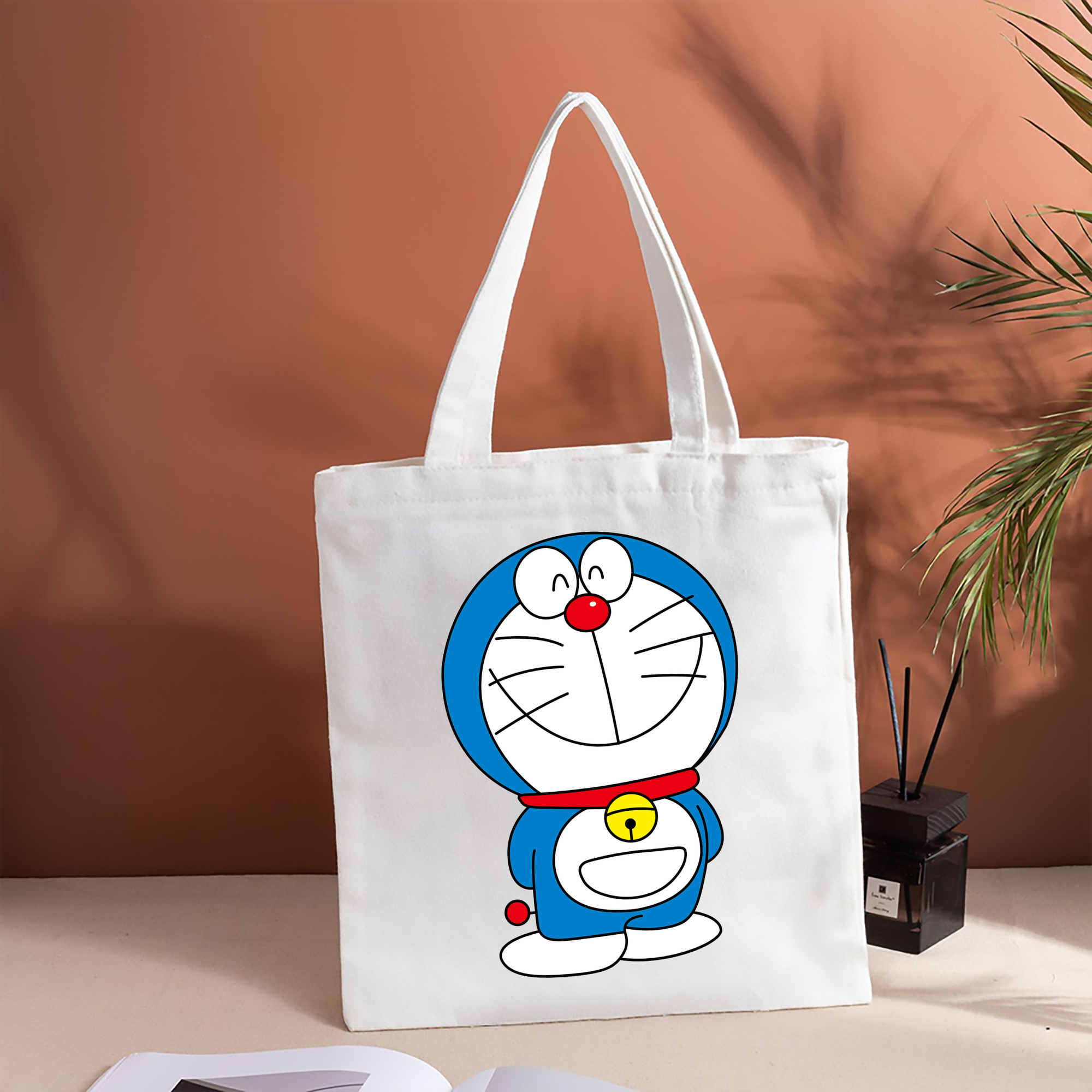 ドラえもん Doraemon 縦型キャンバス生地手提げバッグ　トートバッグ