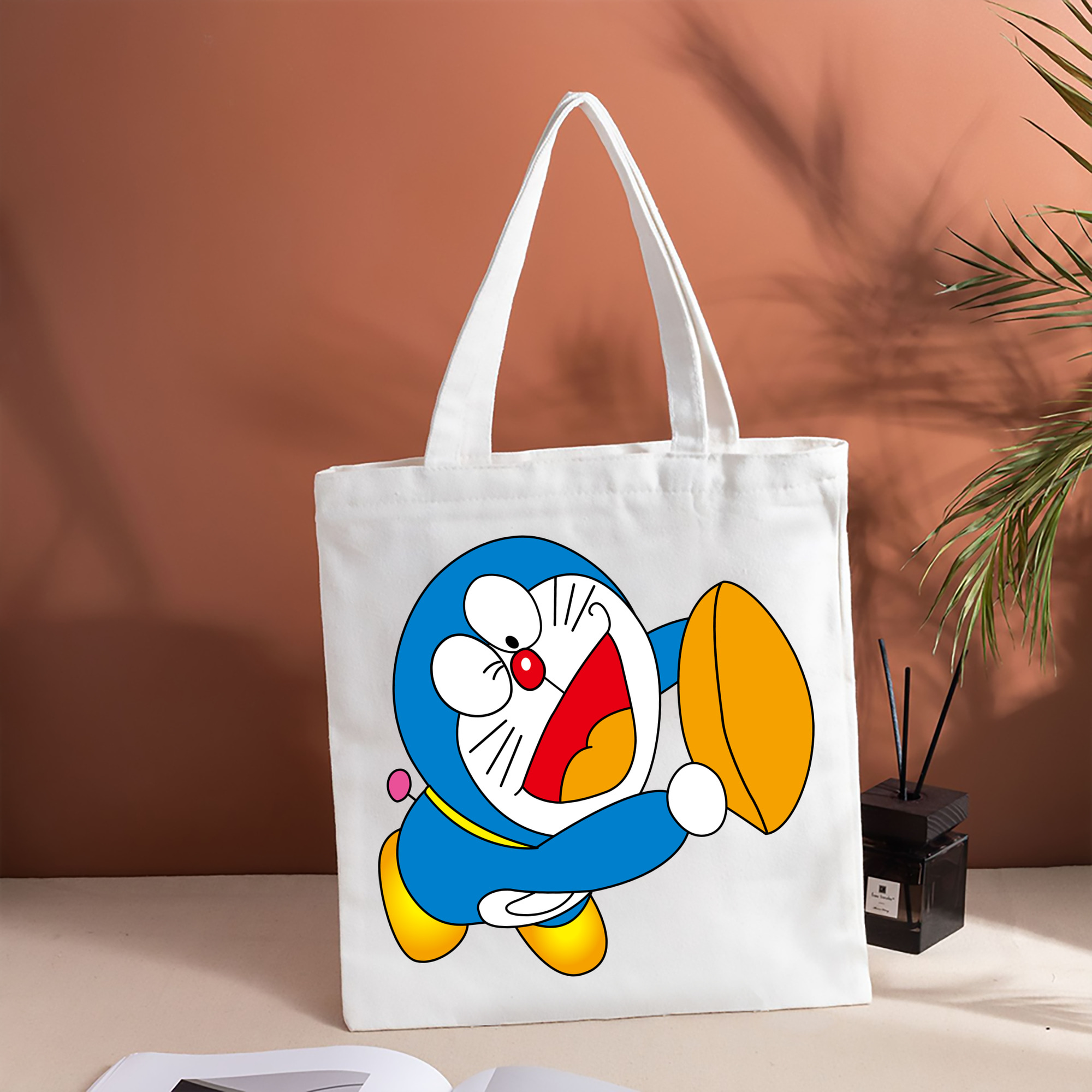 ドラえもん Doraemon 縦型キャンバス生地手提げバッグ　トートバッグ