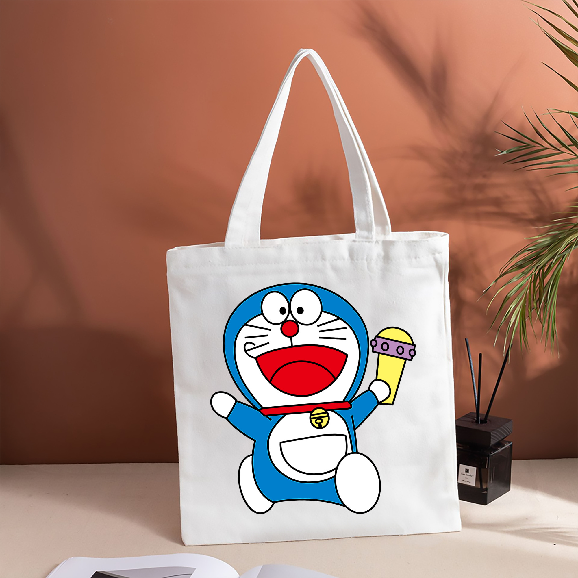 ドラえもん Doraemon 縦型キャンバス生地手提げバッグ　トートバッグ