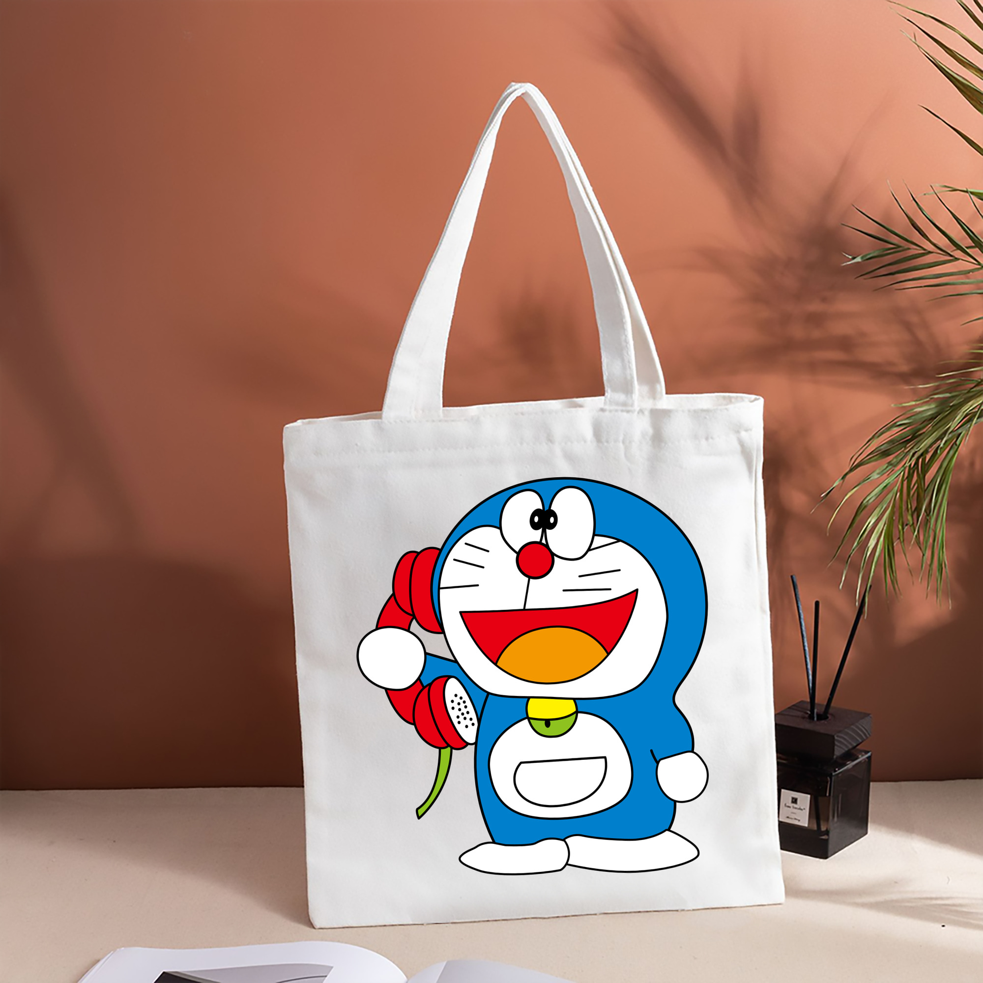 ドラえもん Doraemon 縦型キャンバス生地手提げバッグ　トートバッグ