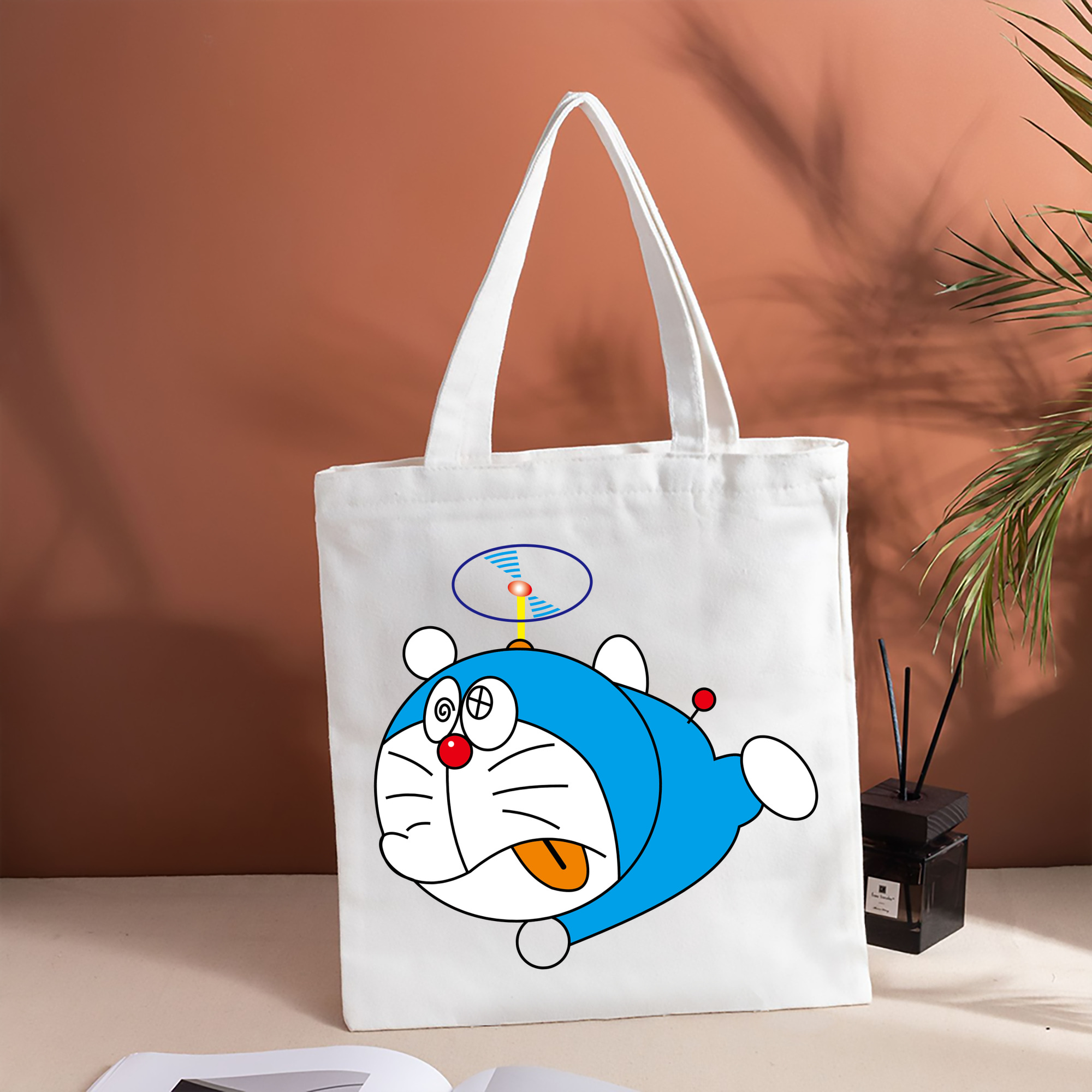 ドラえもん Doraemon 縦型キャンバス生地手提げバッグ　トートバッグ