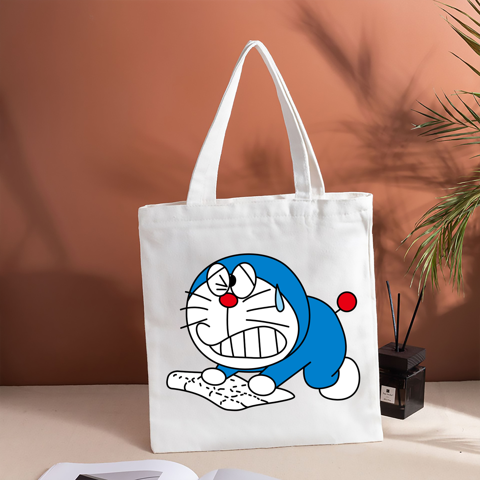 ドラえもん Doraemon 縦型キャンバス生地手提げバッグ　トートバッグ