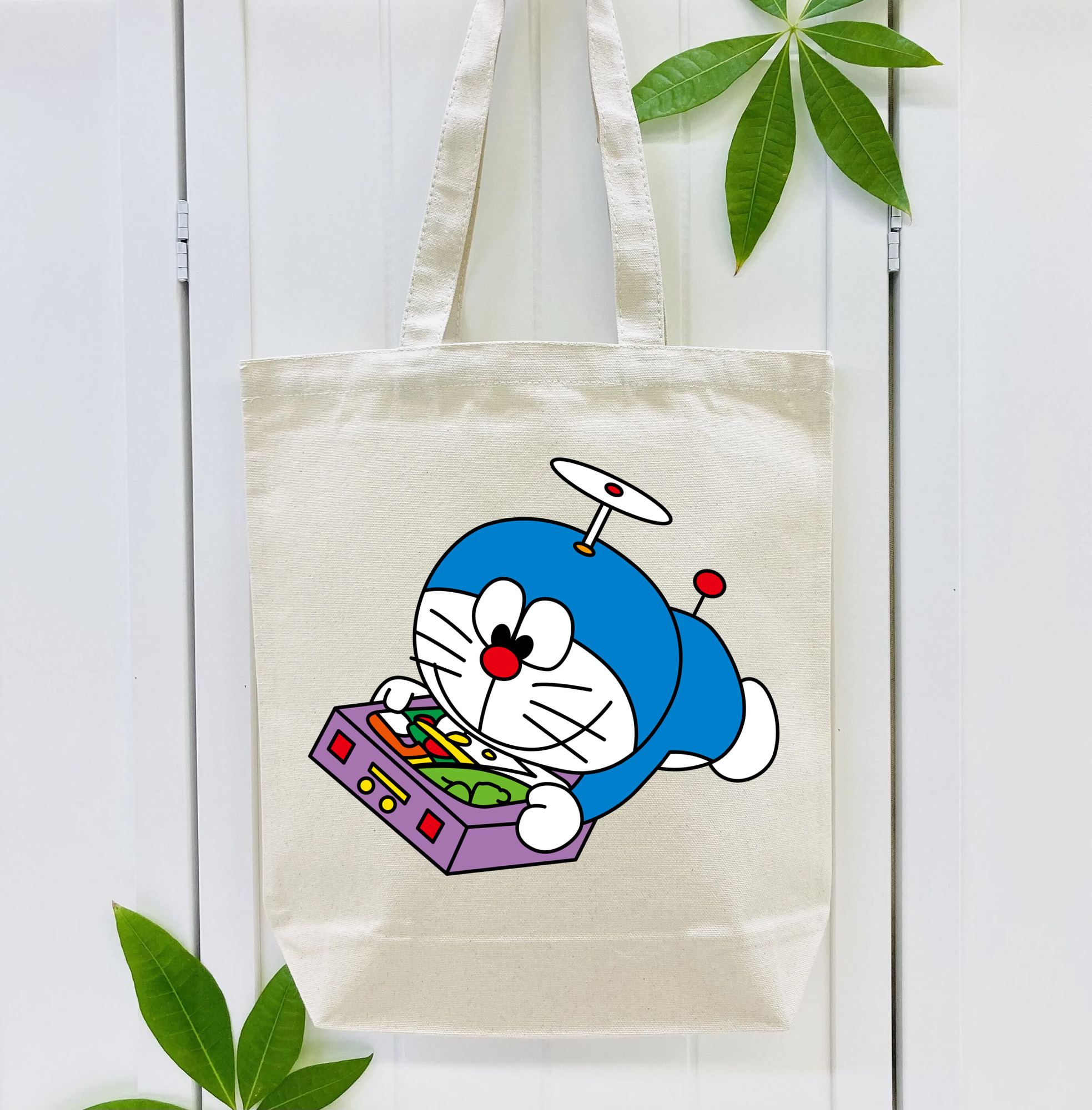 ドラえもん Doraemon 縦型キャンバス生地手提げバッグ　トートバッグ
