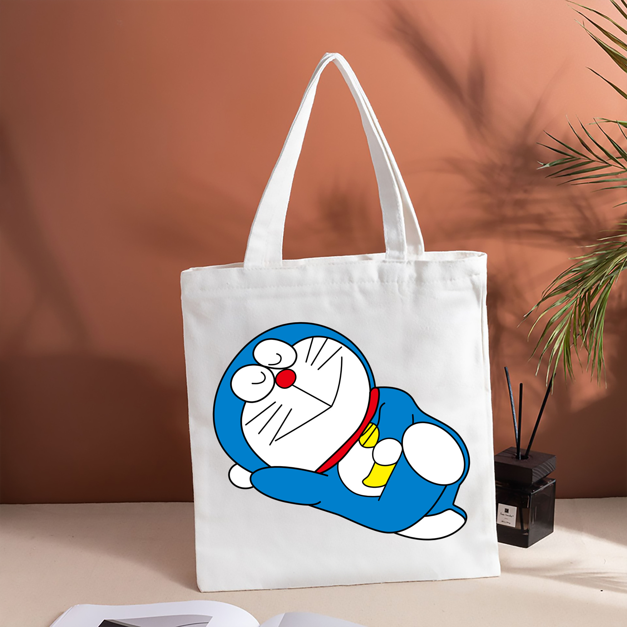 ドラえもん Doraemon 縦型キャンバス生地手提げバッグ　トートバッグ