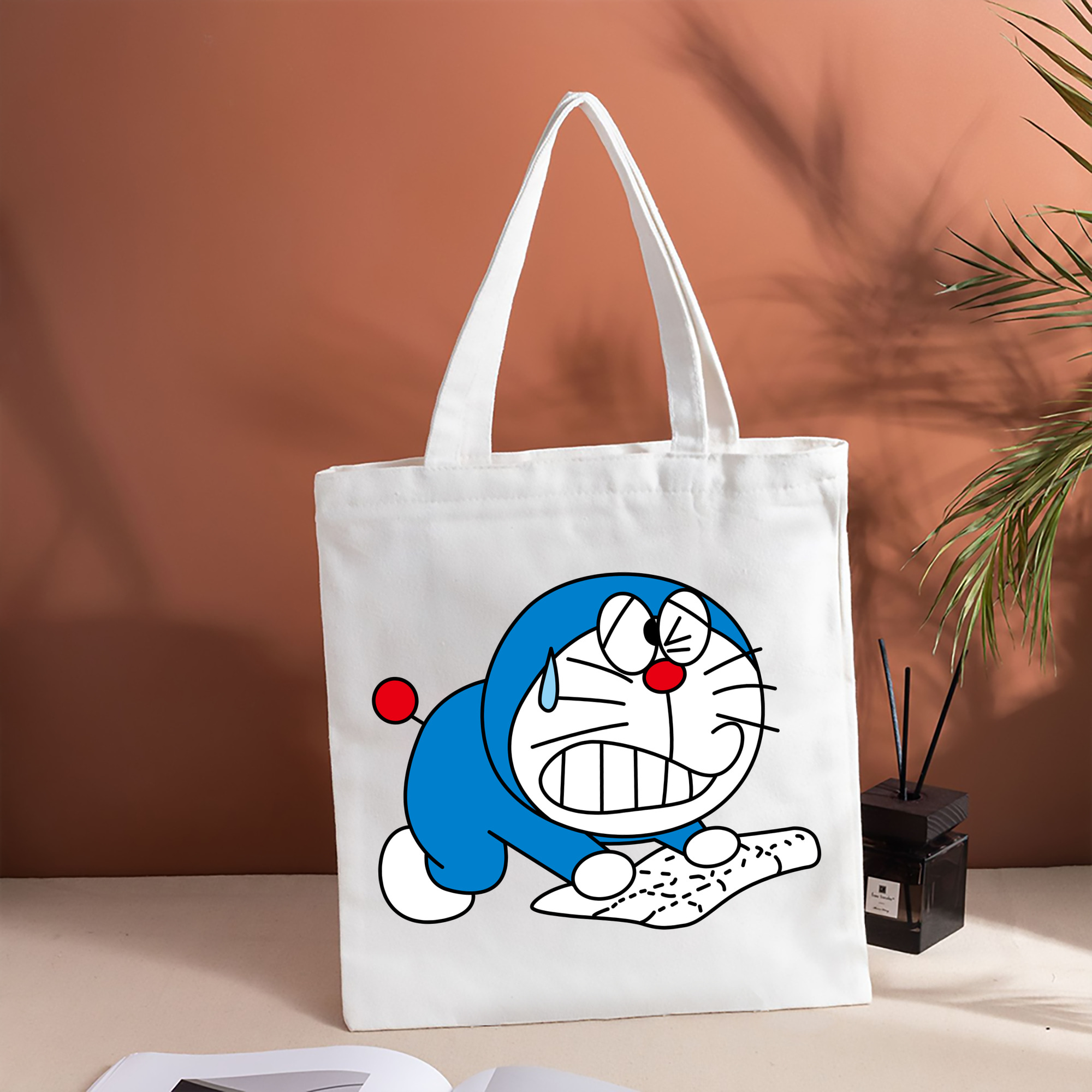 ドラえもん Doraemon 縦型キャンバス生地手提げバッグ　トートバッグ