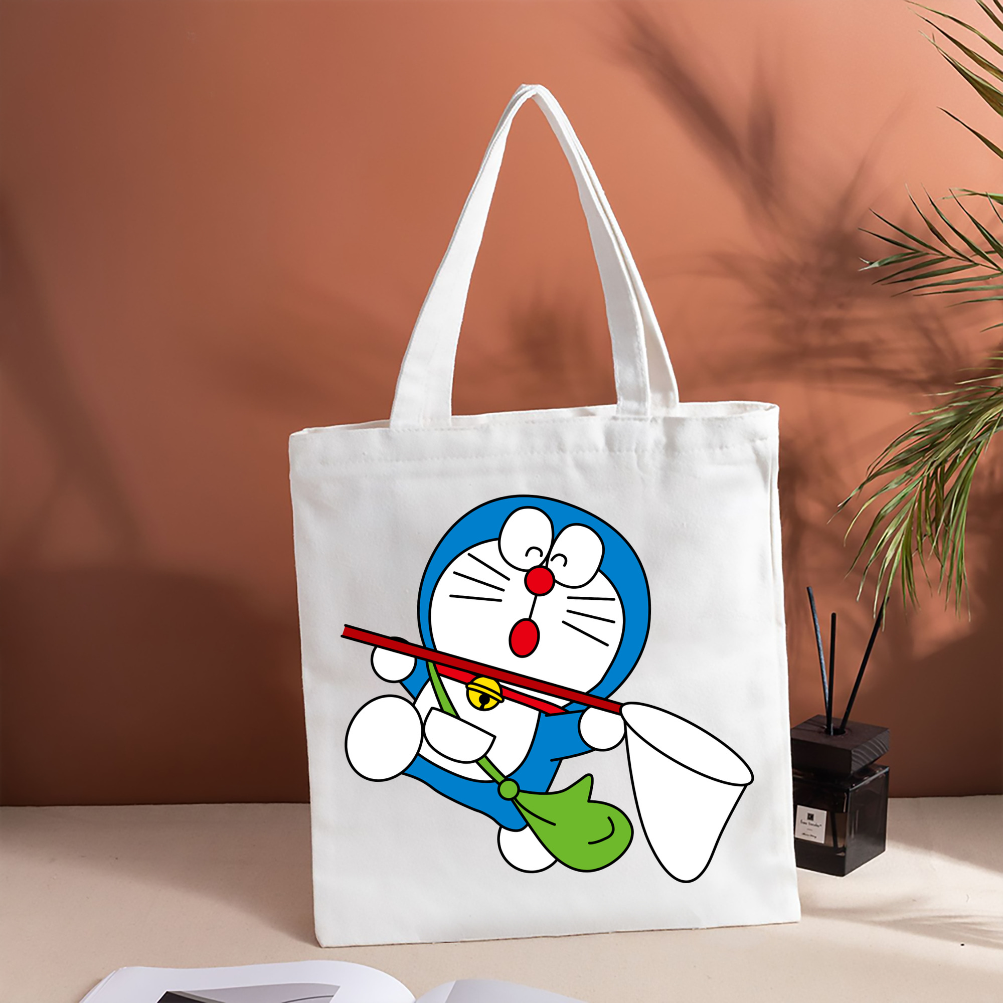 ドラえもん Doraemon 縦型キャンバス生地手提げバッグ　トートバッグ