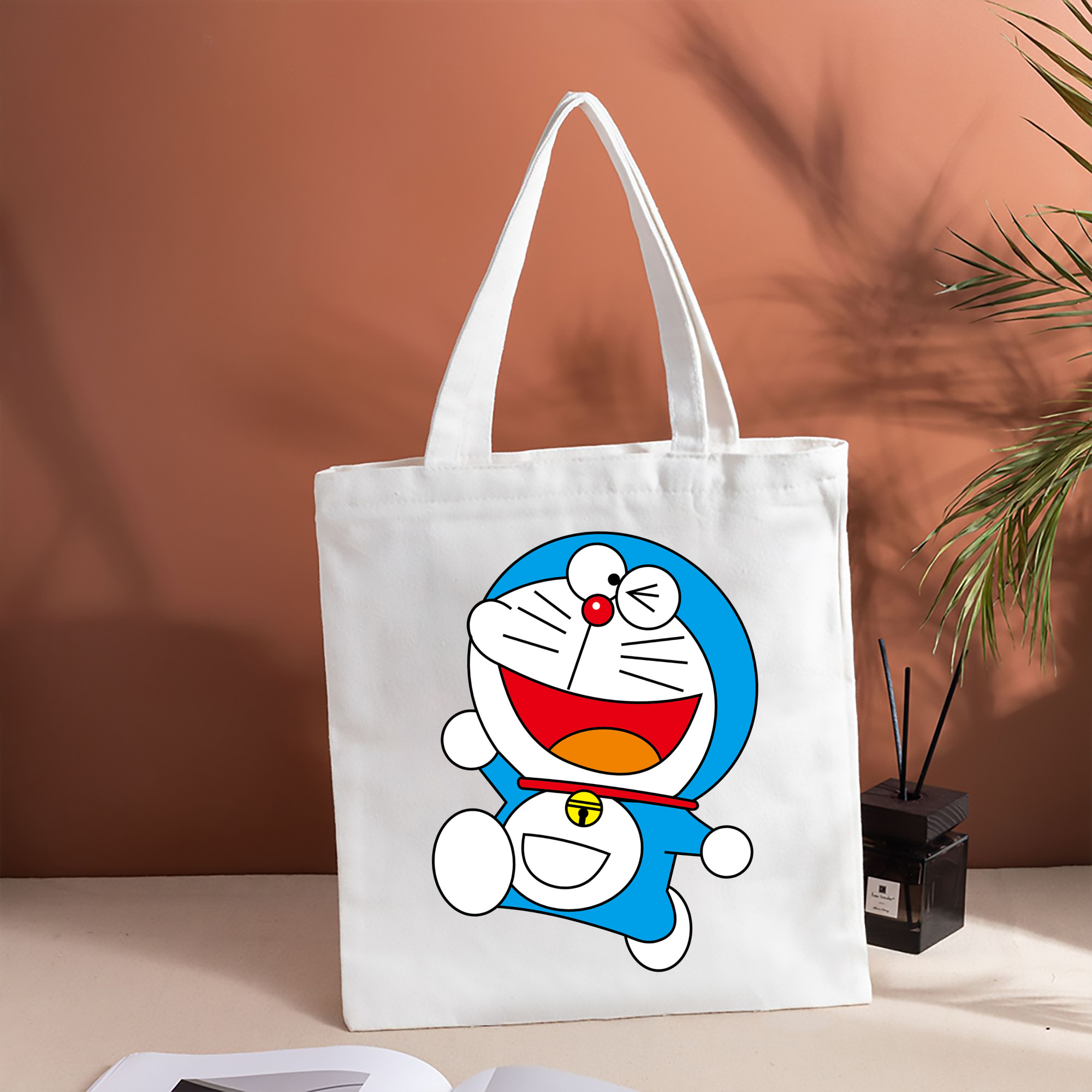 ドラえもん Doraemon 縦型キャンバス生地手提げバッグ　トートバッグ