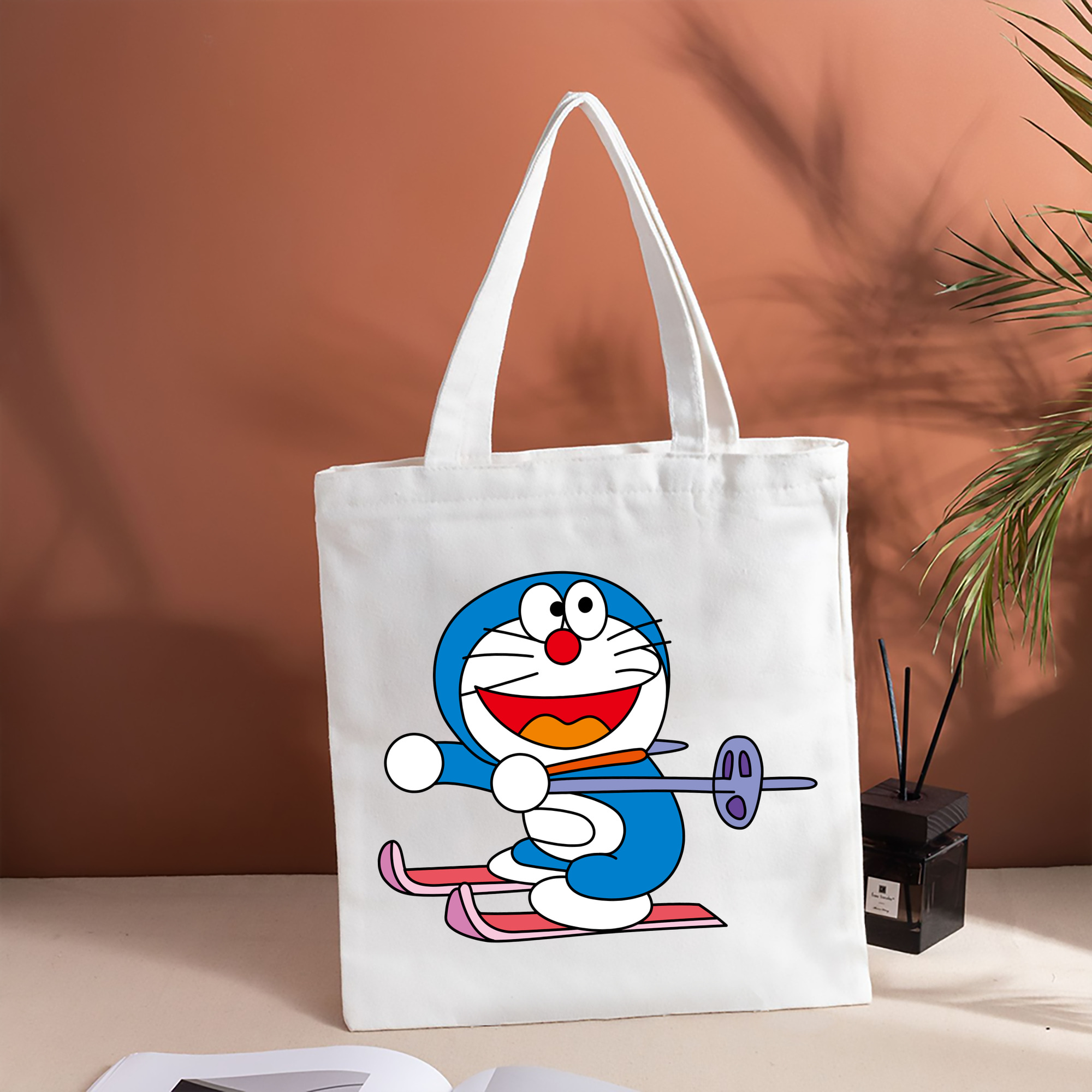 ドラえもん Doraemon 縦型キャンバス生地手提げバッグ　トートバッグ
