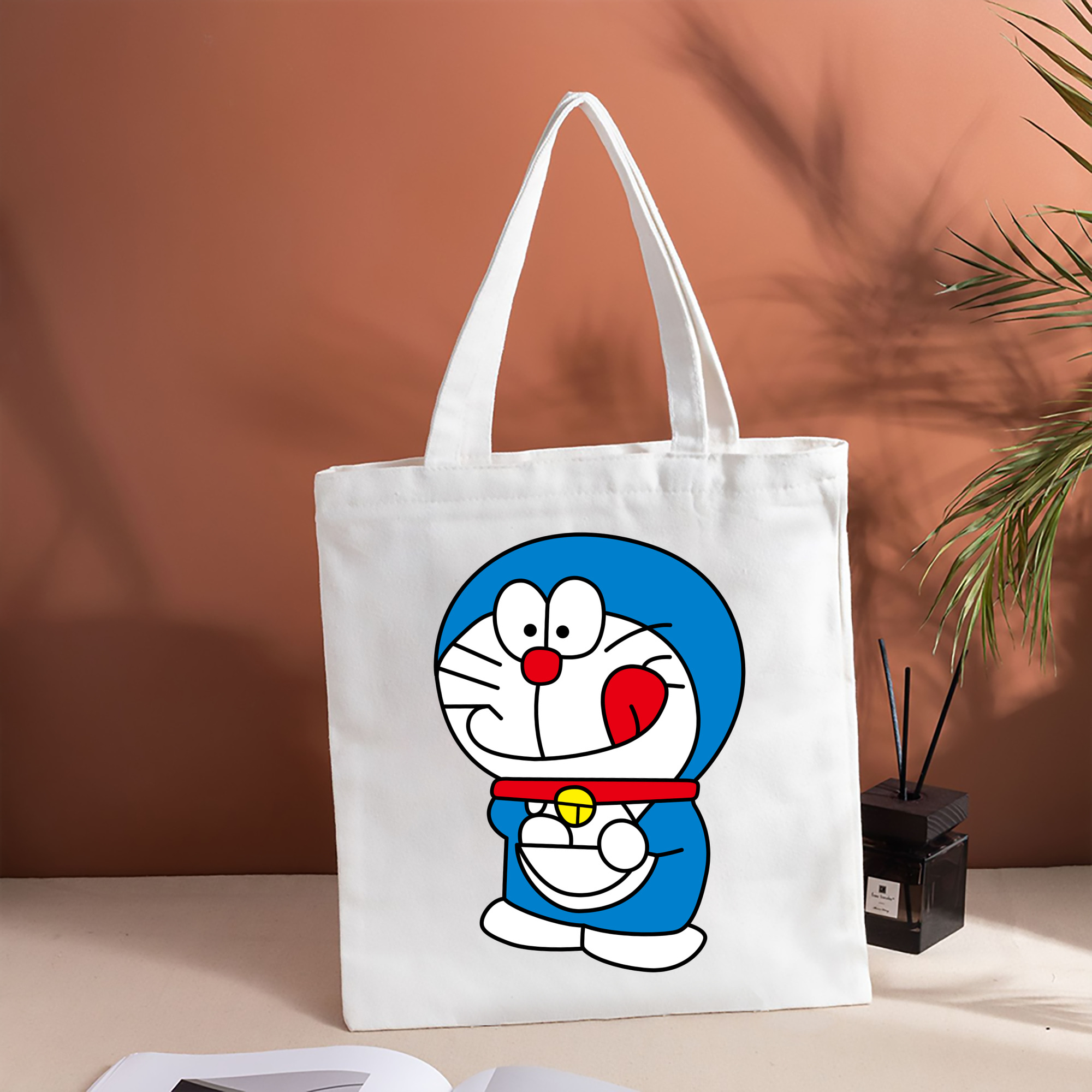 ドラえもん Doraemon 縦型キャンバス生地手提げバッグ　トートバッグ