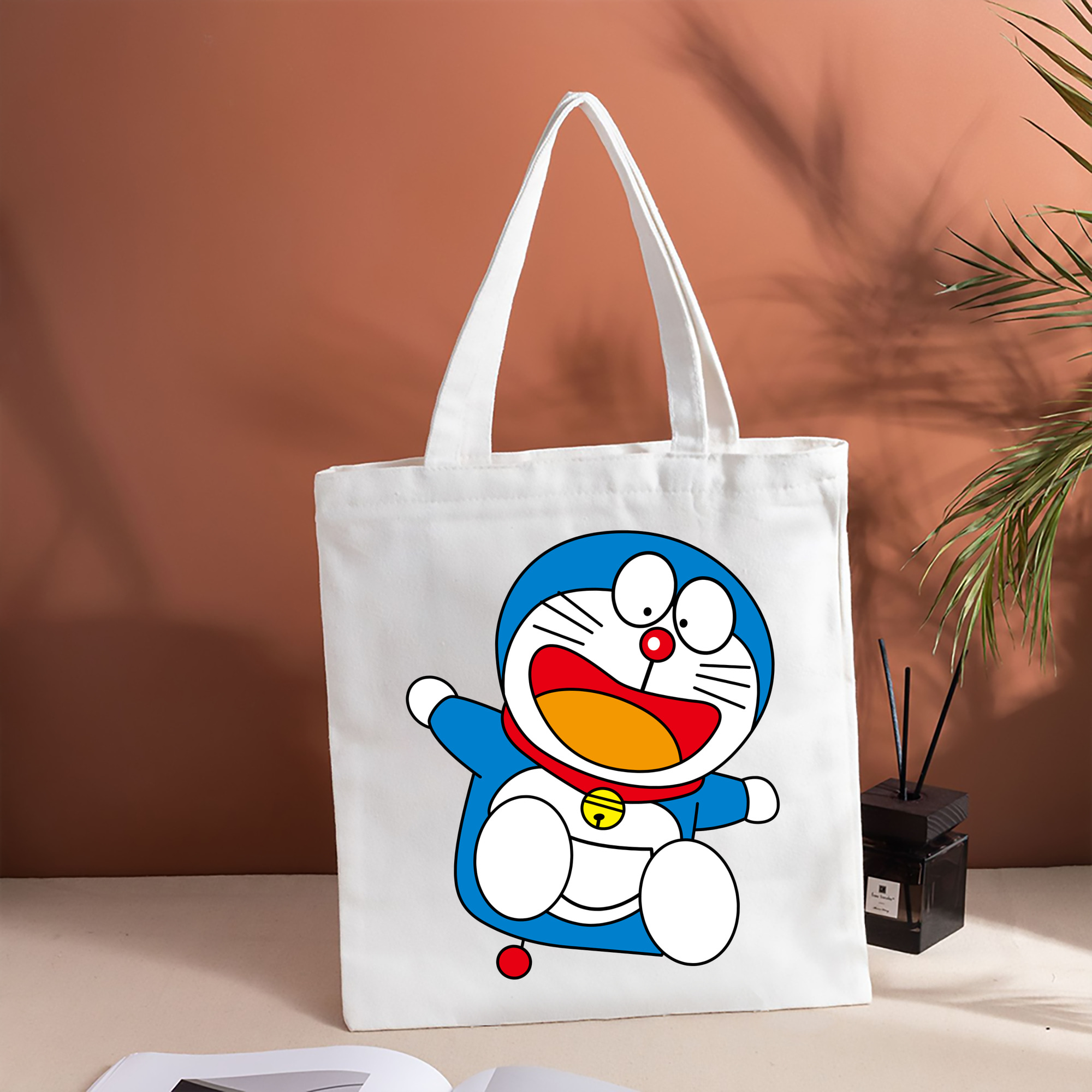 ドラえもん Doraemon 縦型キャンバス生地手提げバッグ　トートバッグ