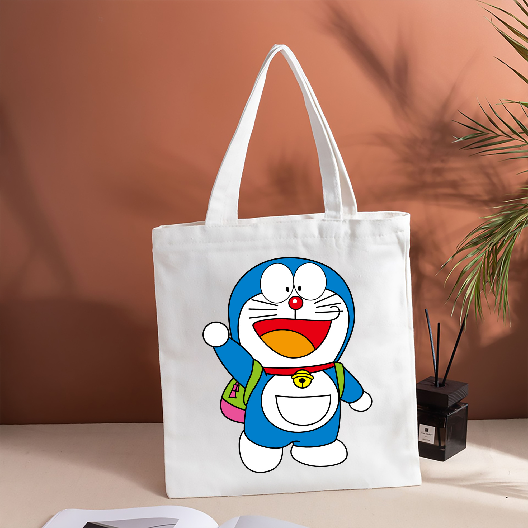 ドラえもん Doraemon 縦型キャンバス生地手提げバッグ　トートバッグ