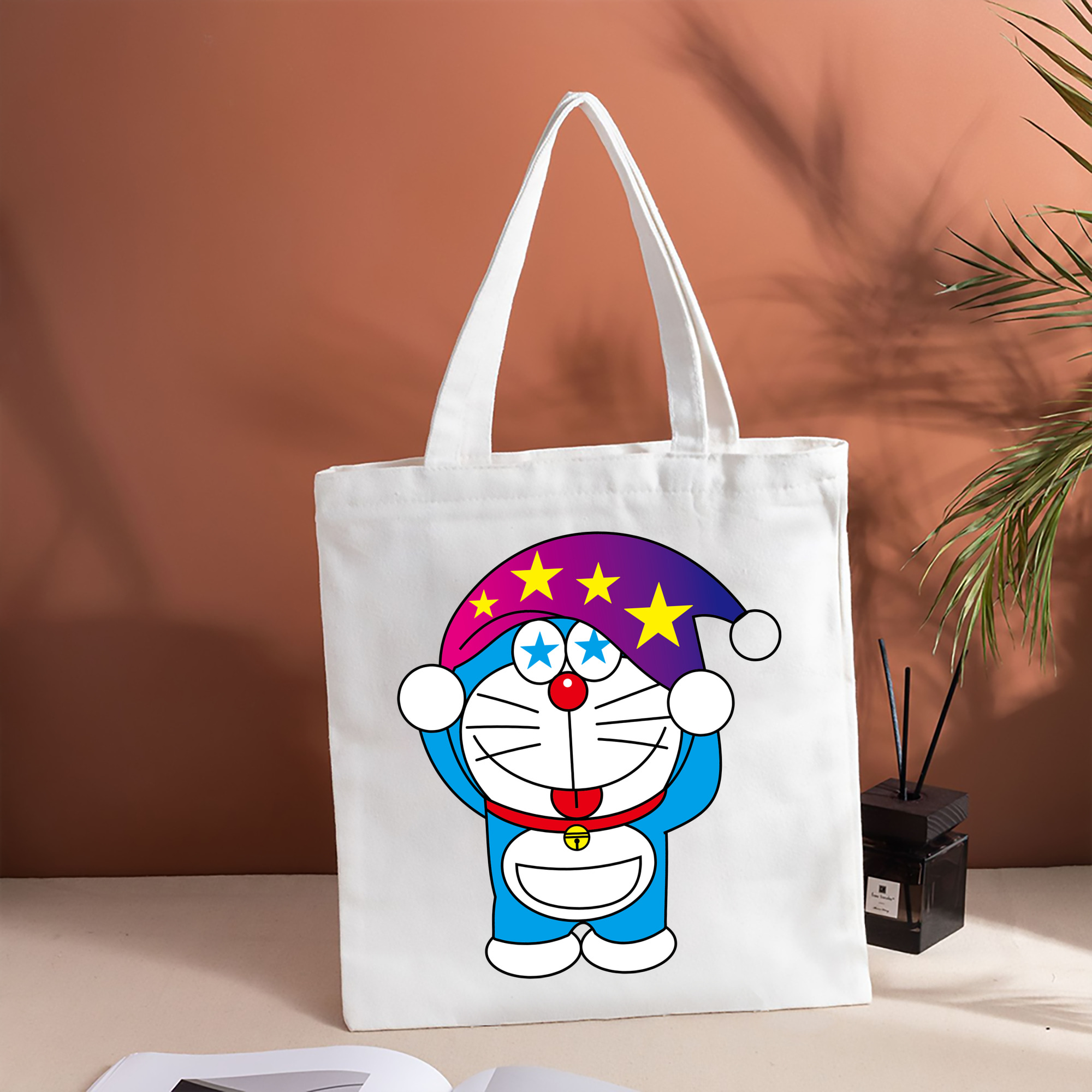 ドラえもん Doraemon 縦型キャンバス生地手提げバッグ　トートバッグ