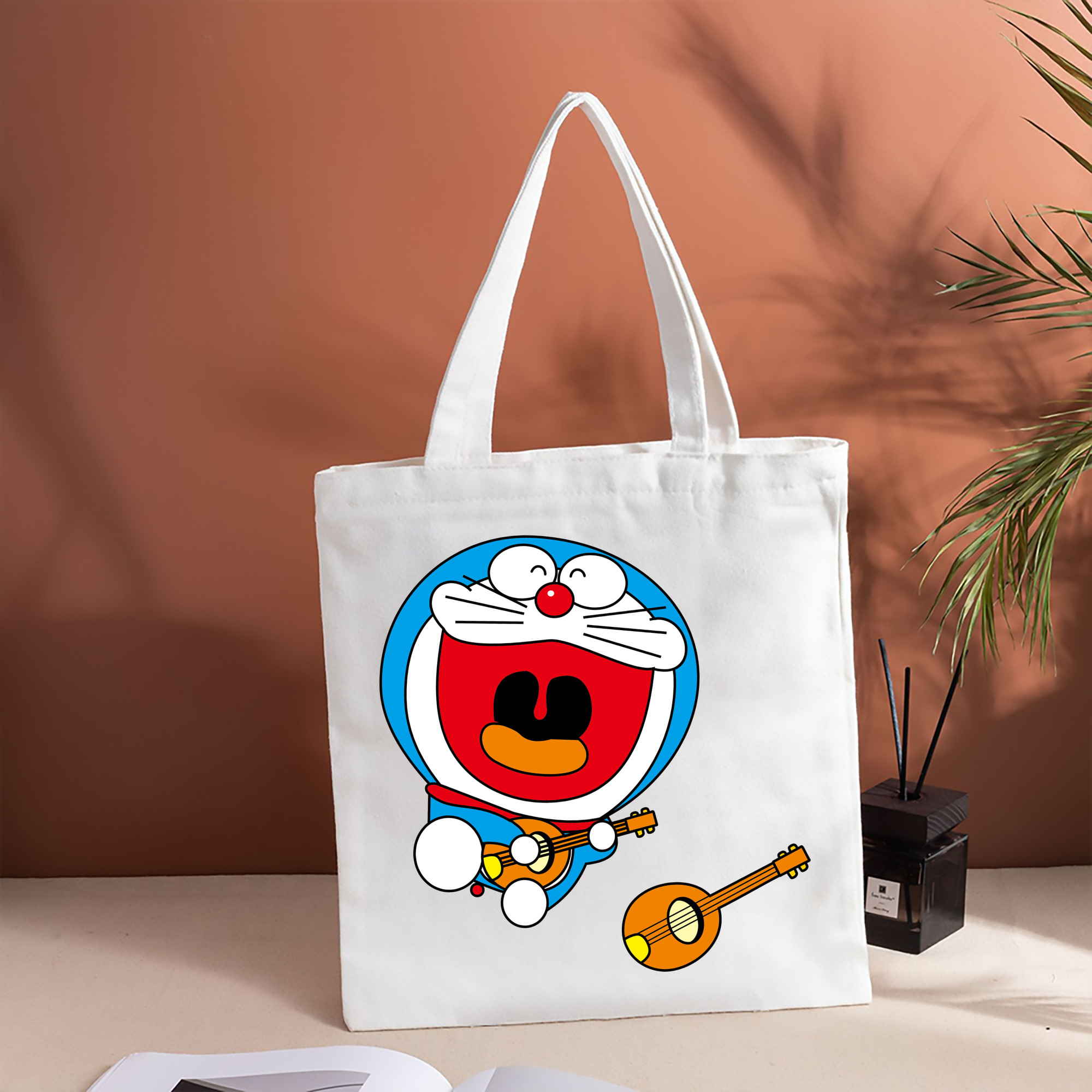 ドラえもん Doraemon 縦型キャンバス生地手提げバッグ　トートバッグ