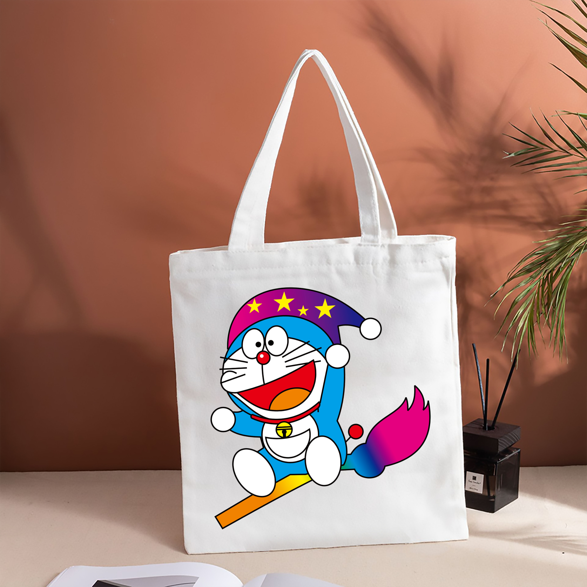 ドラえもん Doraemon 縦型キャンバス生地手提げバッグ　トートバッグ