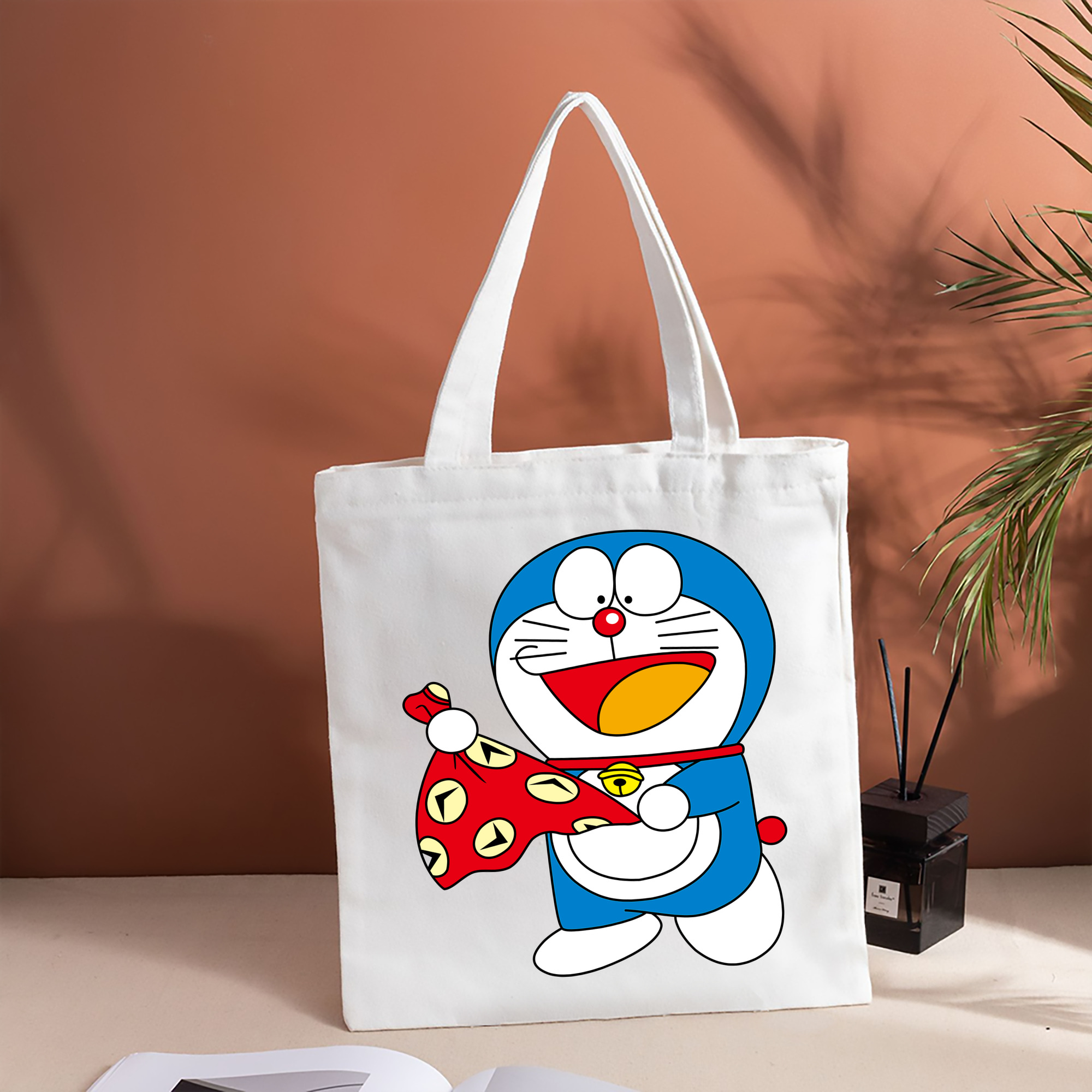 ドラえもん Doraemon 縦型キャンバス生地手提げバッグ　トートバッグ