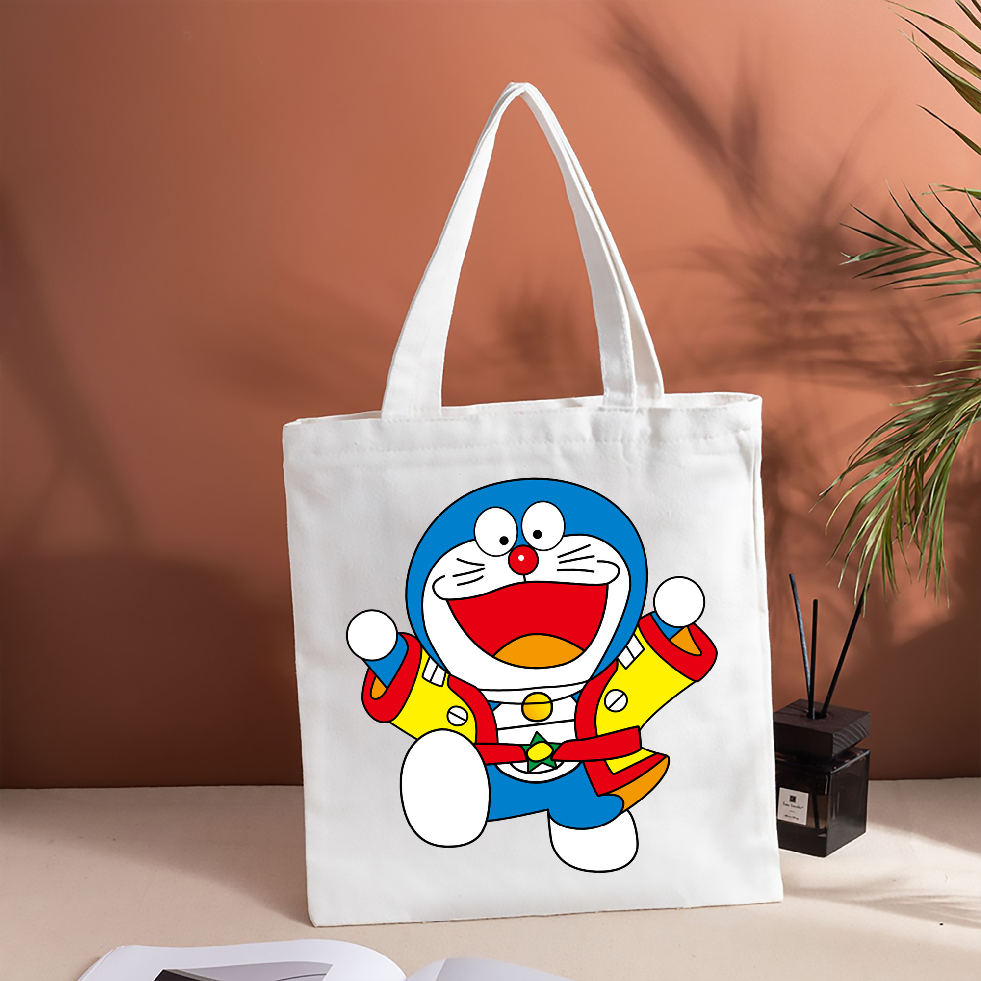 ドラえもん Doraemon 縦型キャンバス生地手提げバッグ　トートバッグ