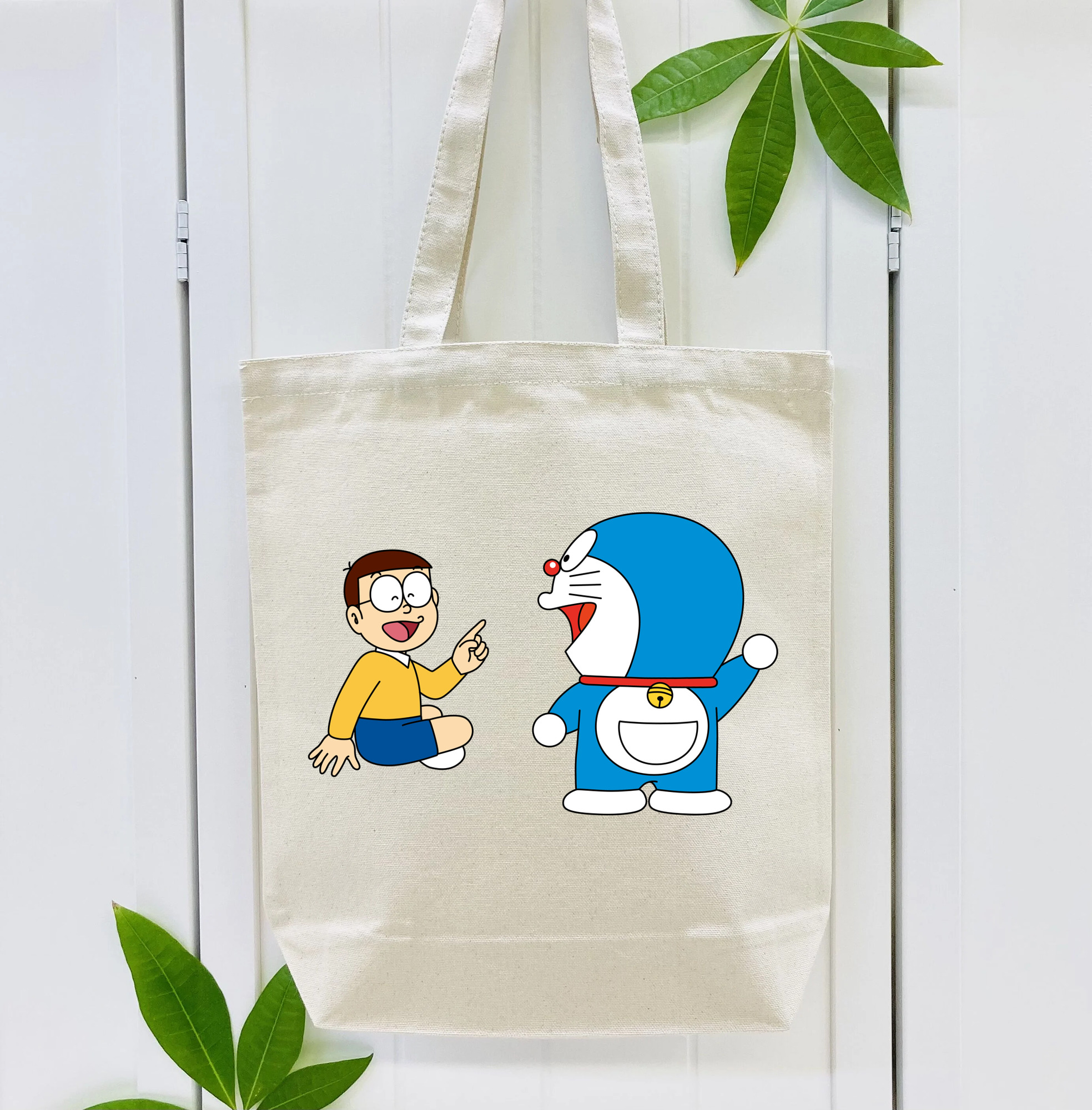 ドラえもん Doraemon 縦型キャンバス生地手提げバッグ　トートバッグ