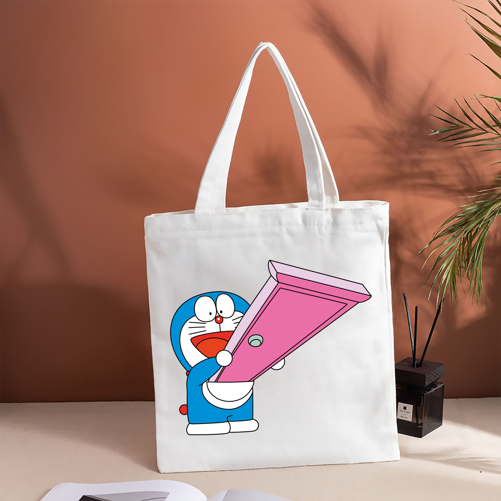 ドラえもん Doraemon 縦型キャンバス生地手提げバッグ　トートバッグ