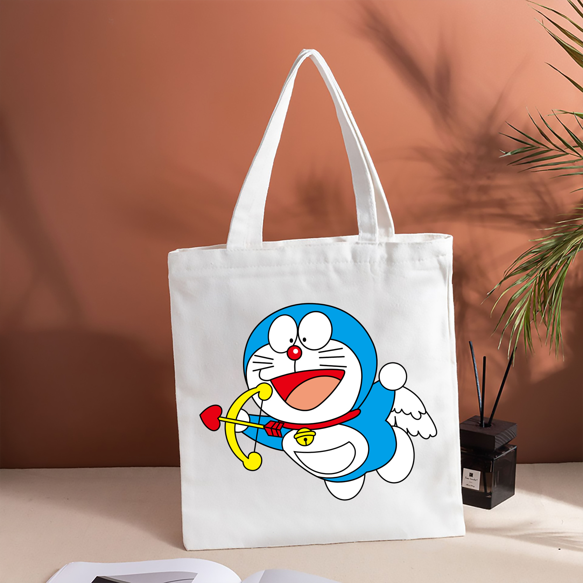 ドラえもん Doraemon 縦型キャンバス生地手提げバッグ　トートバッグ