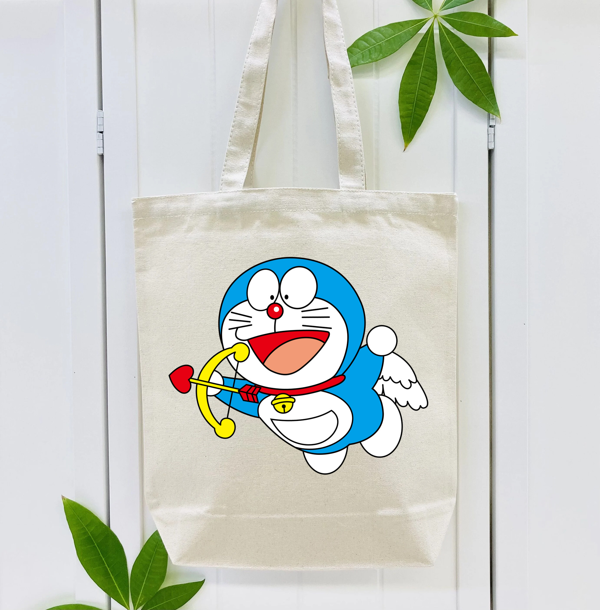 ドラえもん Doraemon 縦型キャンバス生地手提げバッグ　トートバッグ