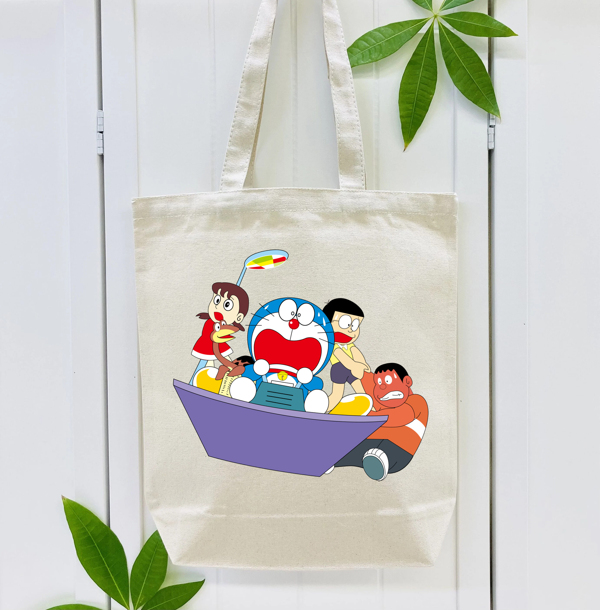 ドラえもん Doraemon 縦型キャンバス生地手提げバッグ　トートバッグ