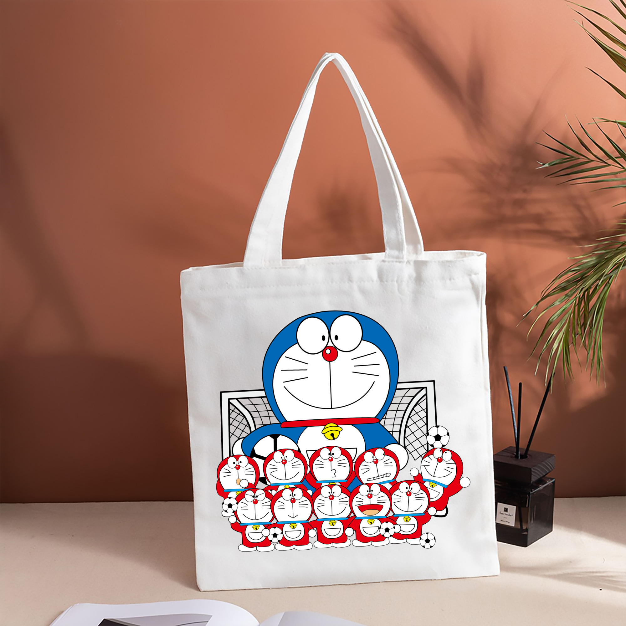 ドラえもん Doraemon 縦型キャンバス生地手提げバッグ　トートバッグ