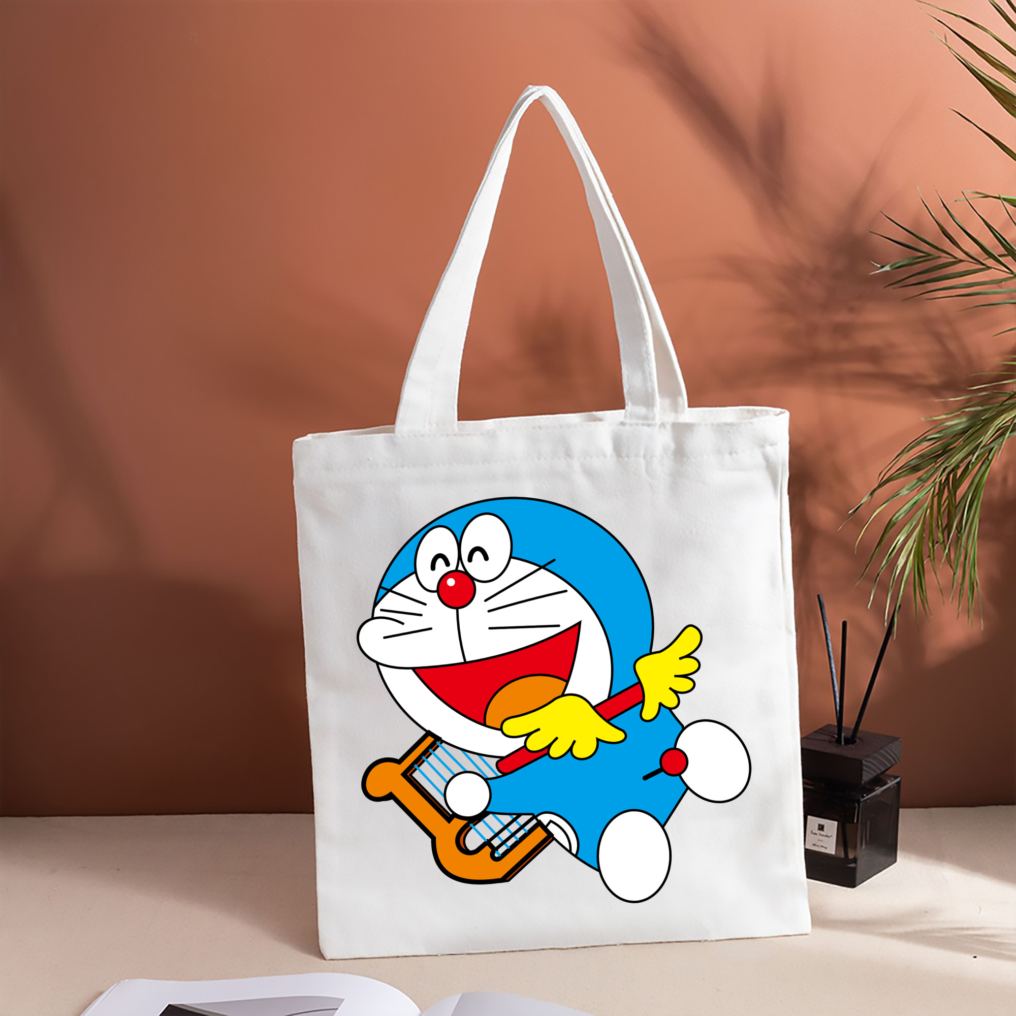 ドラえもん Doraemon 縦型キャンバス生地手提げバッグ　トートバッグ