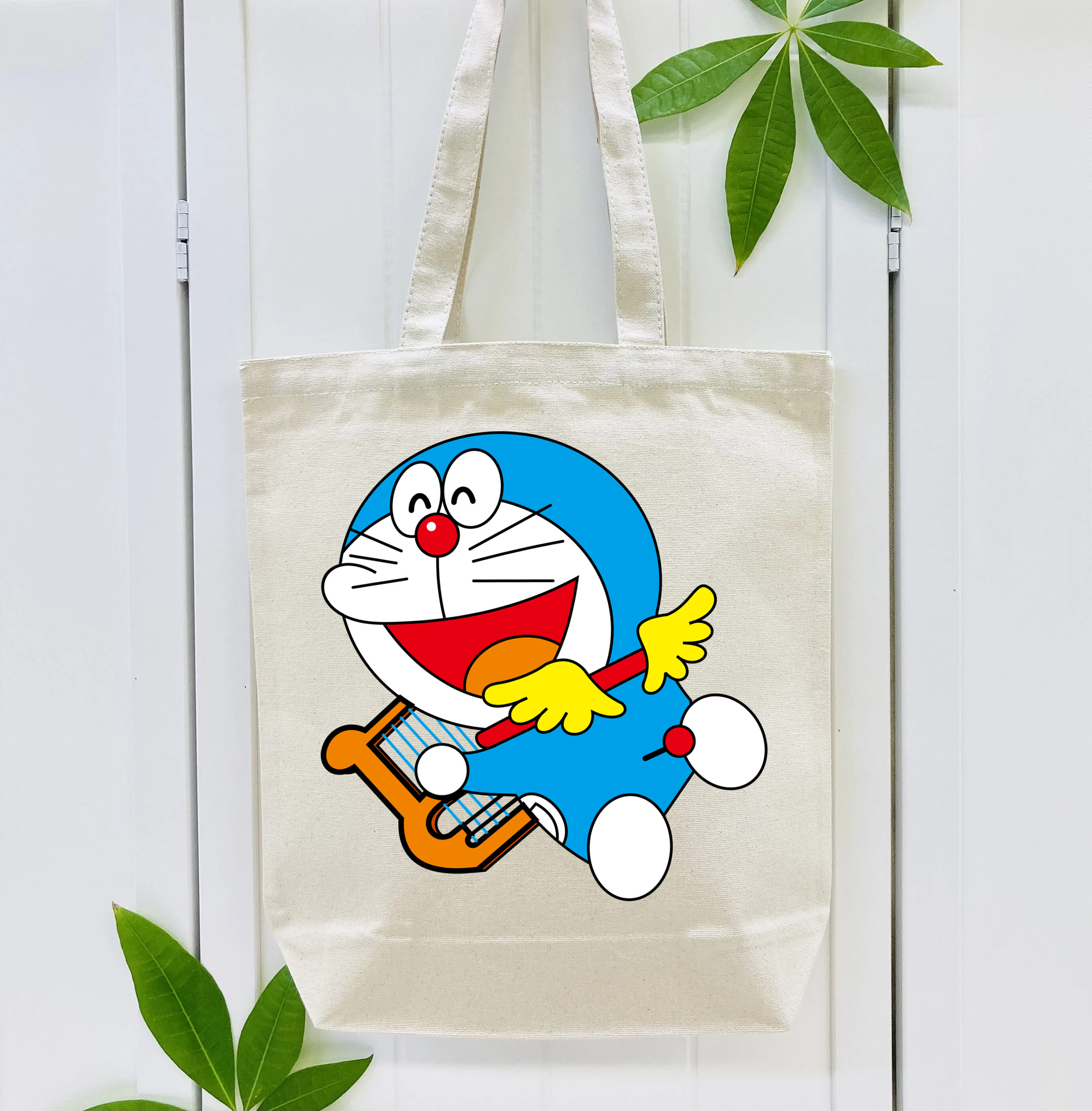 ドラえもん Doraemon 縦型キャンバス生地手提げバッグ　トートバッグ