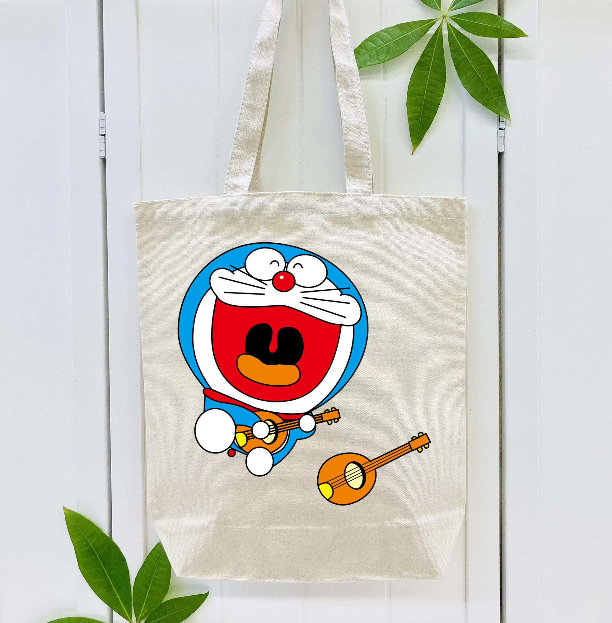 ドラえもん Doraemon 縦型キャンバス生地手提げバッグ　トートバッグ
