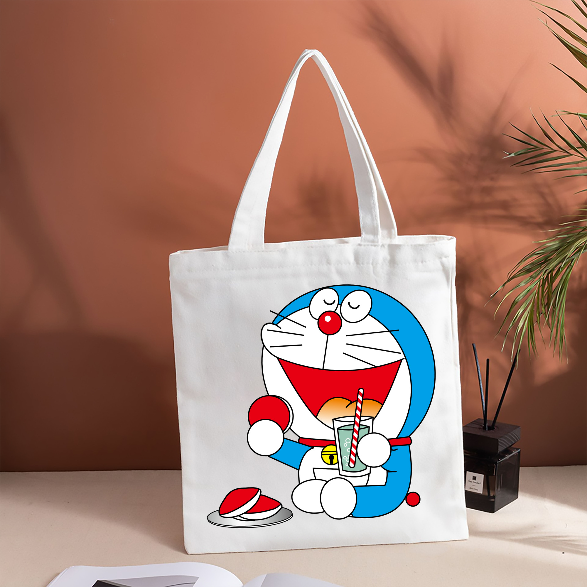 ドラえもん Doraemon 縦型キャンバス生地手提げバッグ　トートバッグ