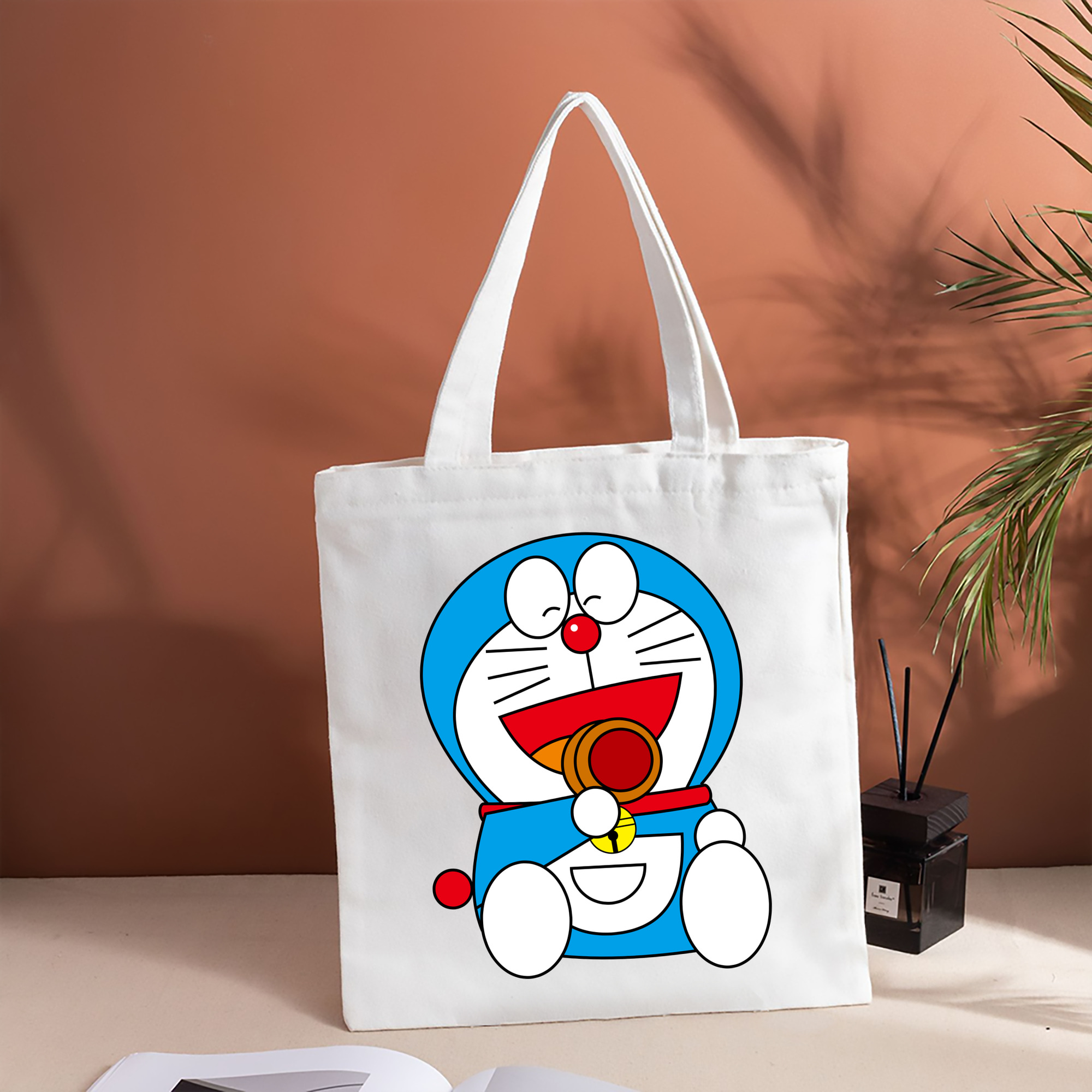 ドラえもん Doraemon 縦型キャンバス生地手提げバッグ　トートバッグ